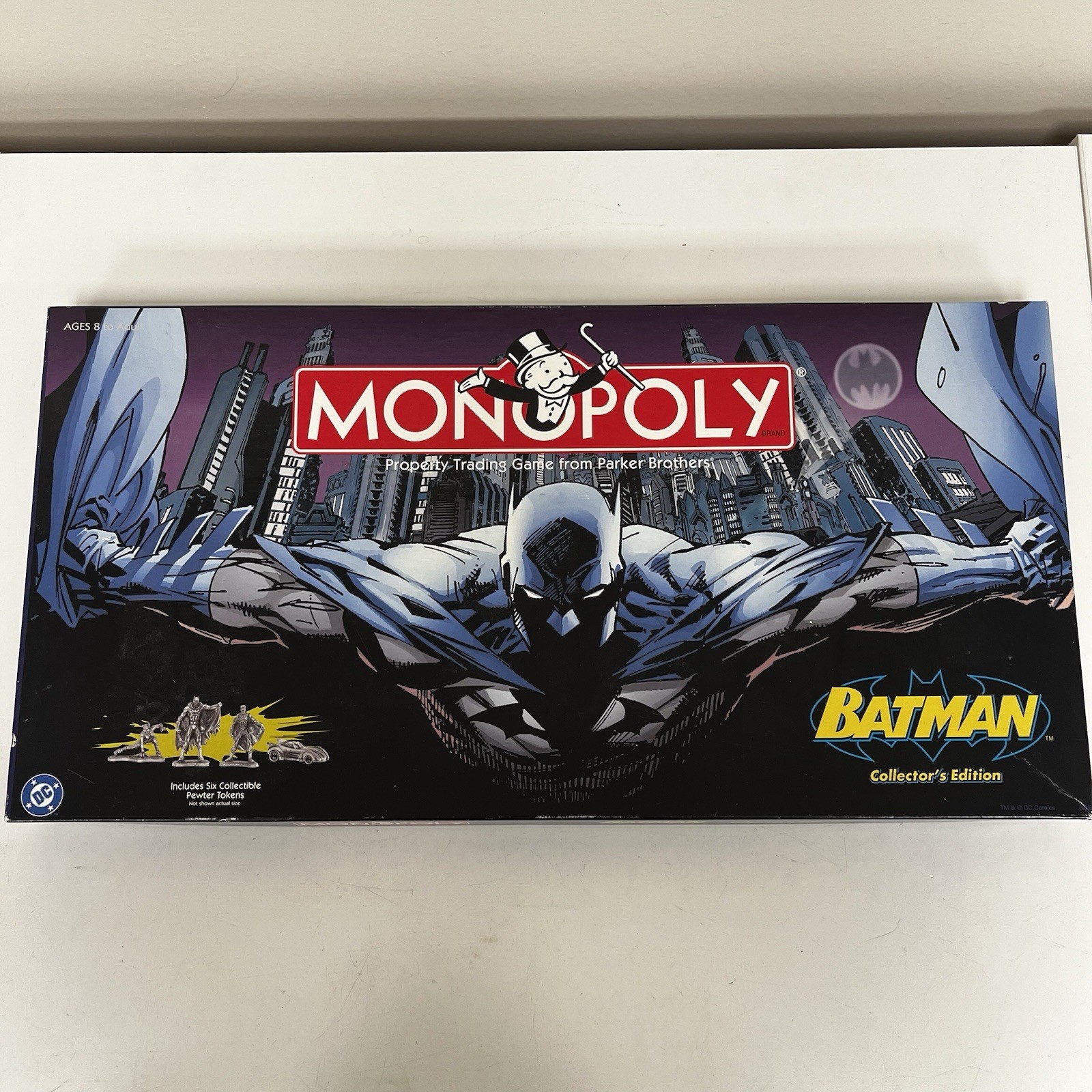MONOPOLY Batman 2005 Board Game w/ 6 Pewter Tokens 100% Complete Great Condition