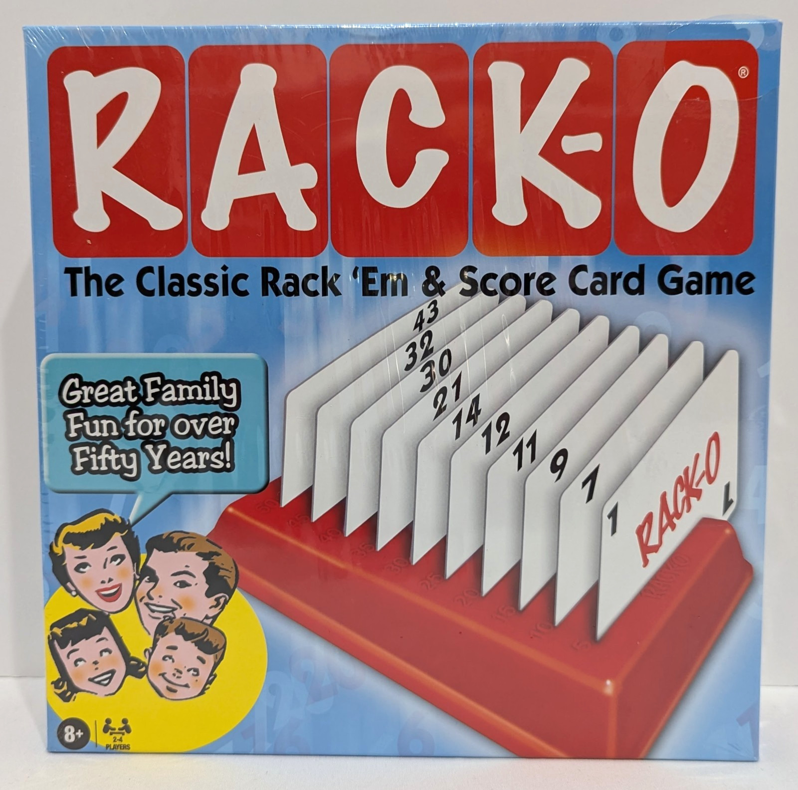 RACK-O The Classic Rack ‘Em & Score Card Game Ages 8+ Family Fun 2-4 Players NEW