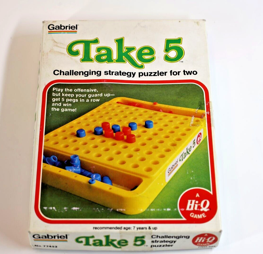 Take 5 Strategy Puzzler Game 1977 Complete