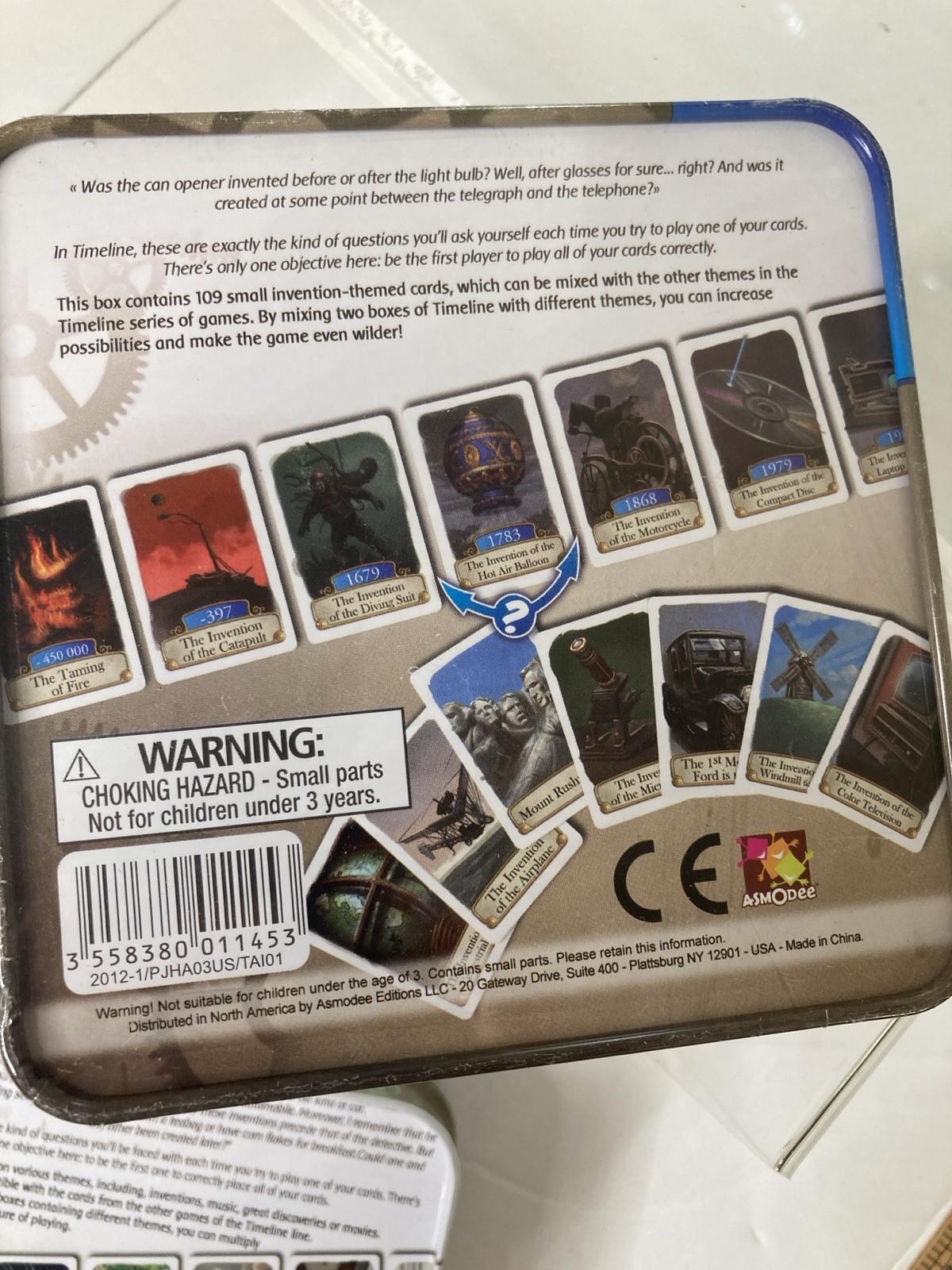 Timeline Inventions (sealed) & Diversity (open) Game Tin Edition Lot Of 2