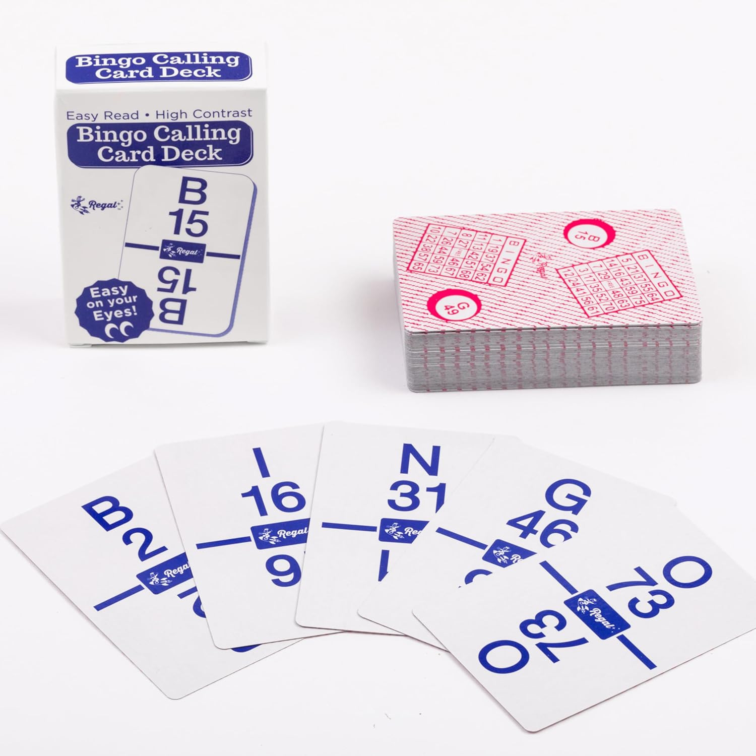 Regal Bingo Calling Cards Deck Reusable – Bingo Games for Family – 75 Standard P