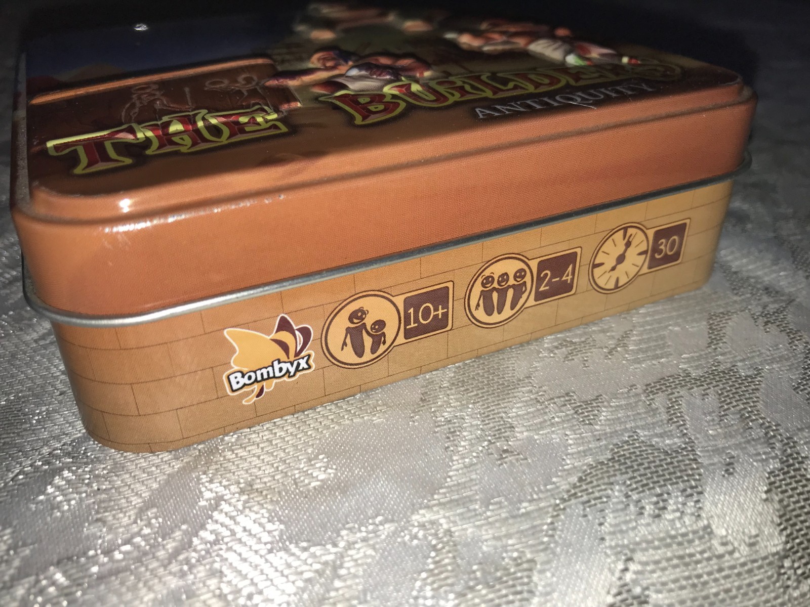 ASMODEE BLD02 Rare THE BUILDERS Edition ANTIQUITY Card GAME in TIN 100%Complete