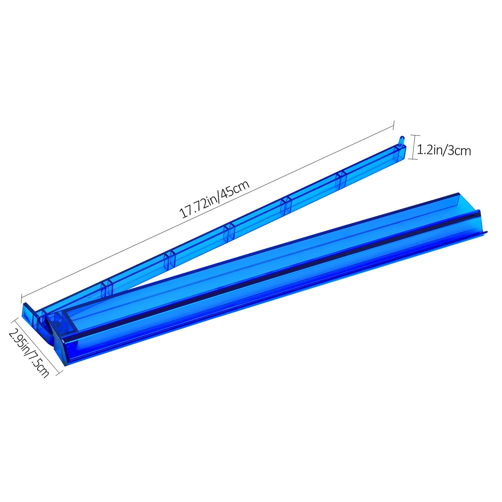 GUSTARIA Mahjong All-in-One Tile Rack & Pusher, Deep Blue Acrylic Mahjong Rac…