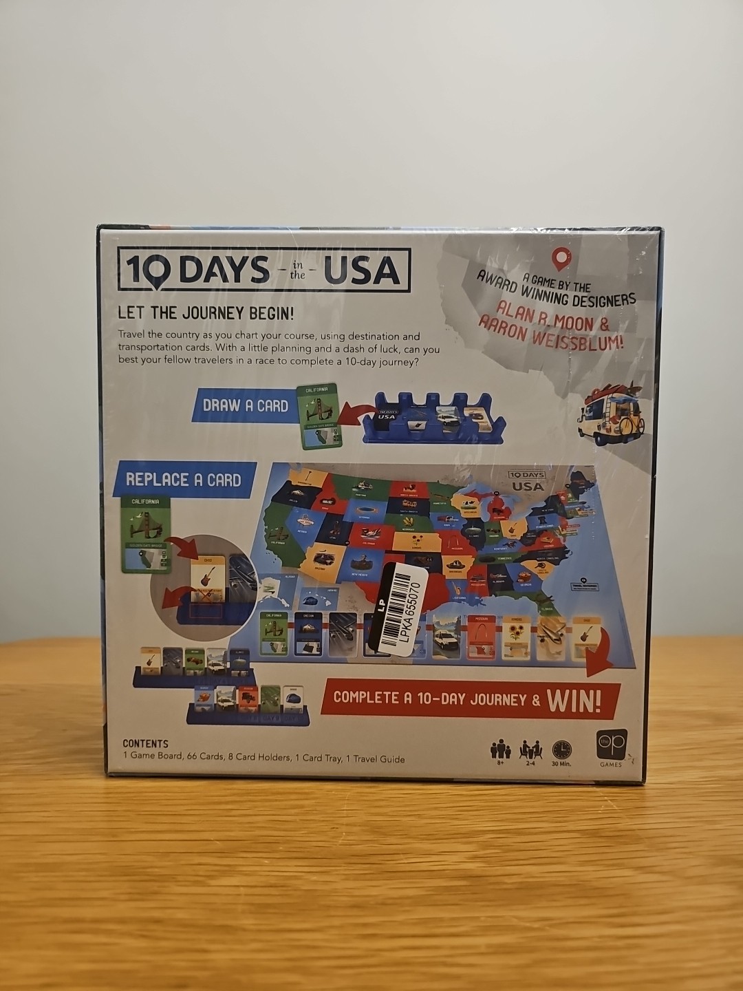 The Op Games 10 Days in the USA Board Game: Educational Focus on Geo & Travel