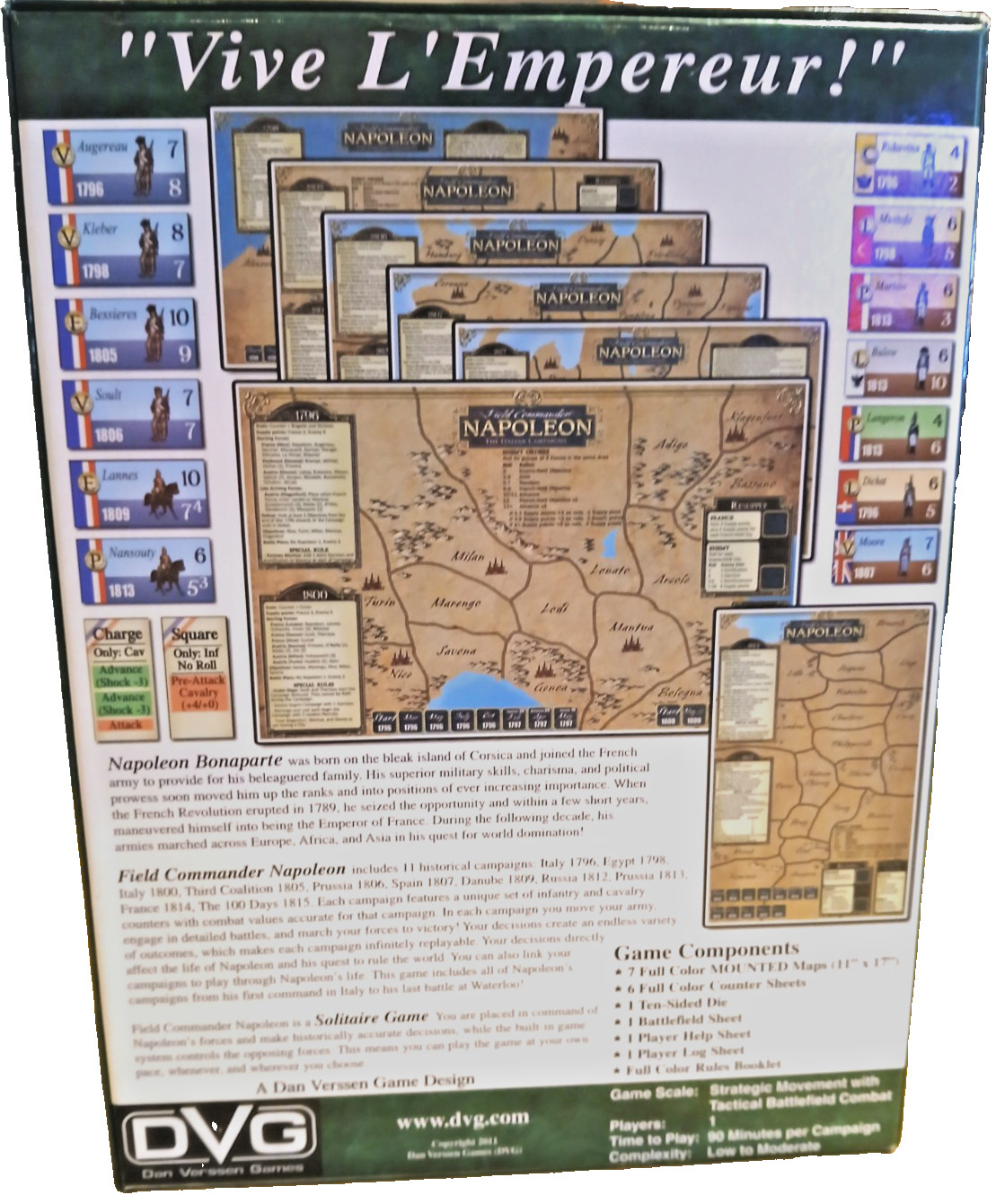 DVG Field Commander Napoleon Strategy War Board Game 2011 Open never played