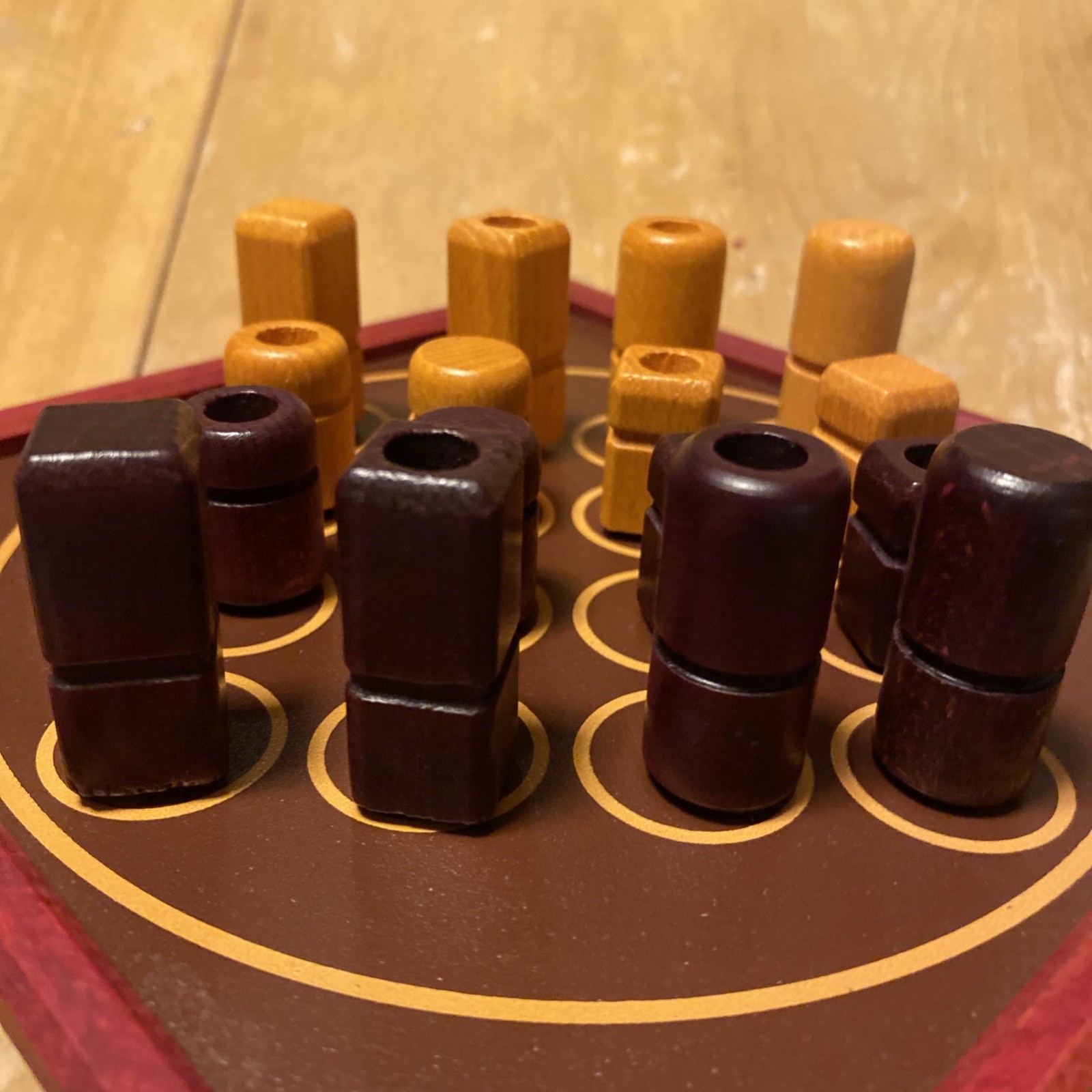 VINTAGE Travel Quarto Magnetic Wooden Board Game COMPLETE Gigamic 1991 Strategy