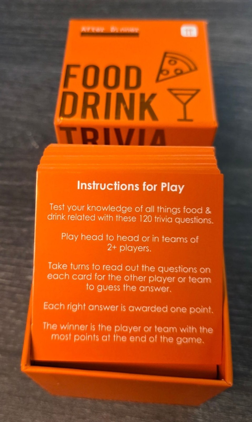After Dinner Food and Drink Trivia Game for Adults Drinking Game Excellent Used