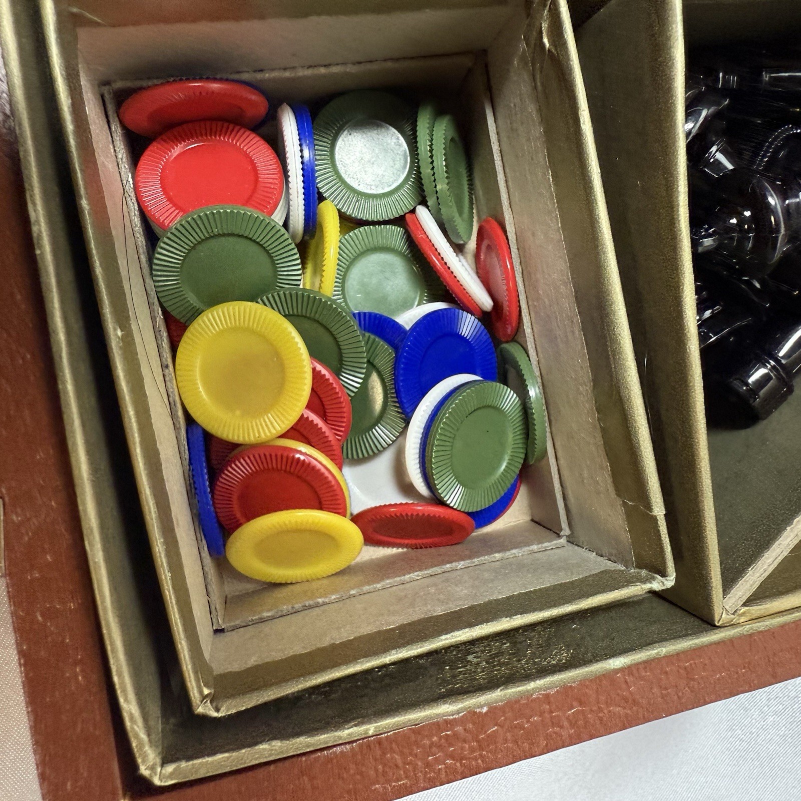 Vintage Game Casino Roulette Chess Chips Horse Racing Derby Set H. BARON CO.