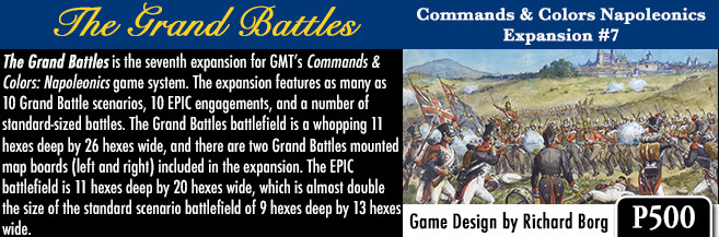 GMT Games Commands and Colors Napoleonics The Grand Battle Expansion
