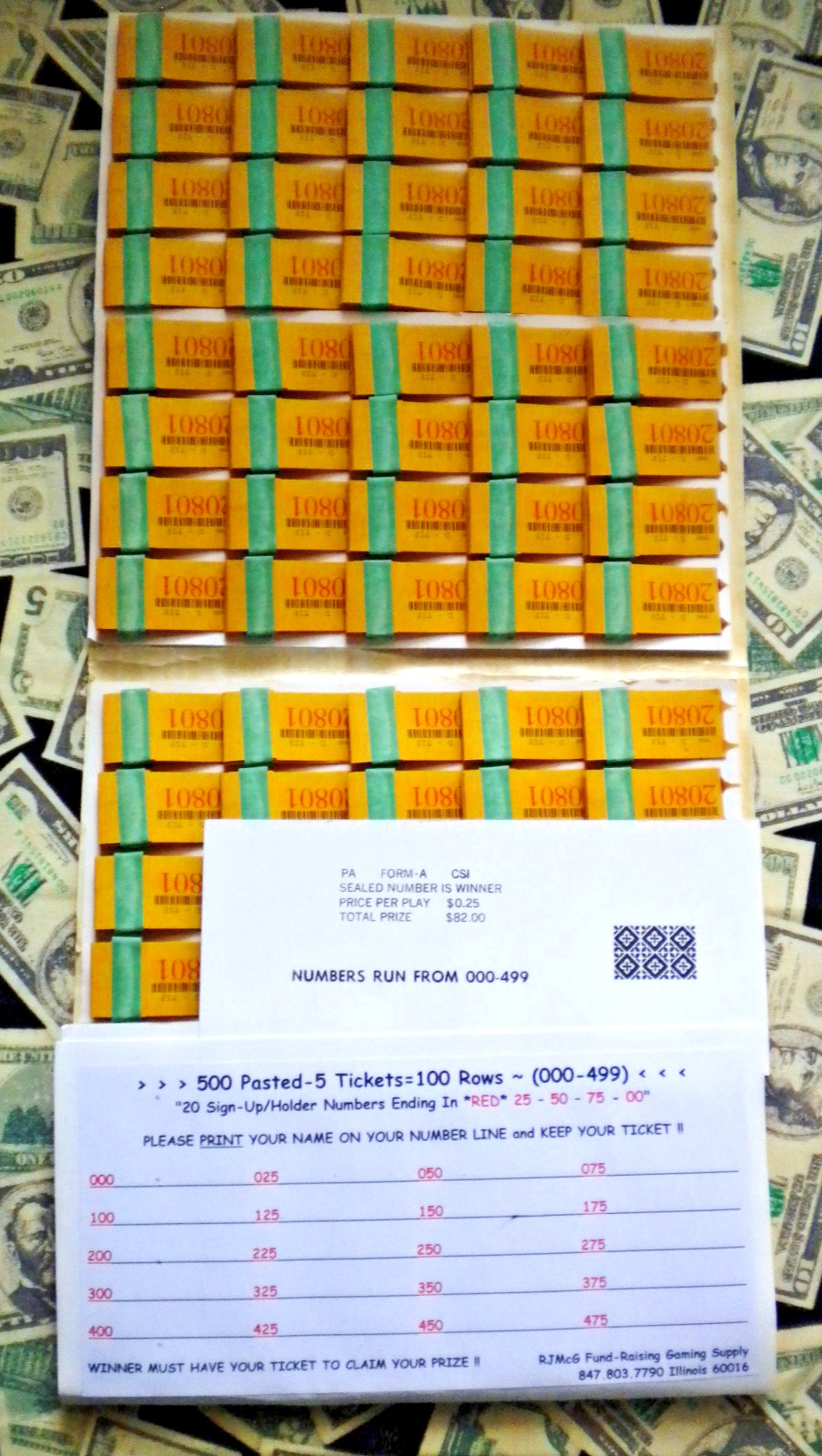 ( 1 ) 500-P5 REGULAR TIP “NOT Sure”(000-499) NumberEnding In 25-50-75-00 PullTab