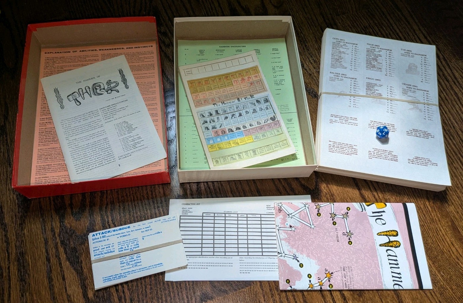 The Hammer Of Thor Game Of Norse Mythology Nova Unpunched 1980 Vintage RPG VG