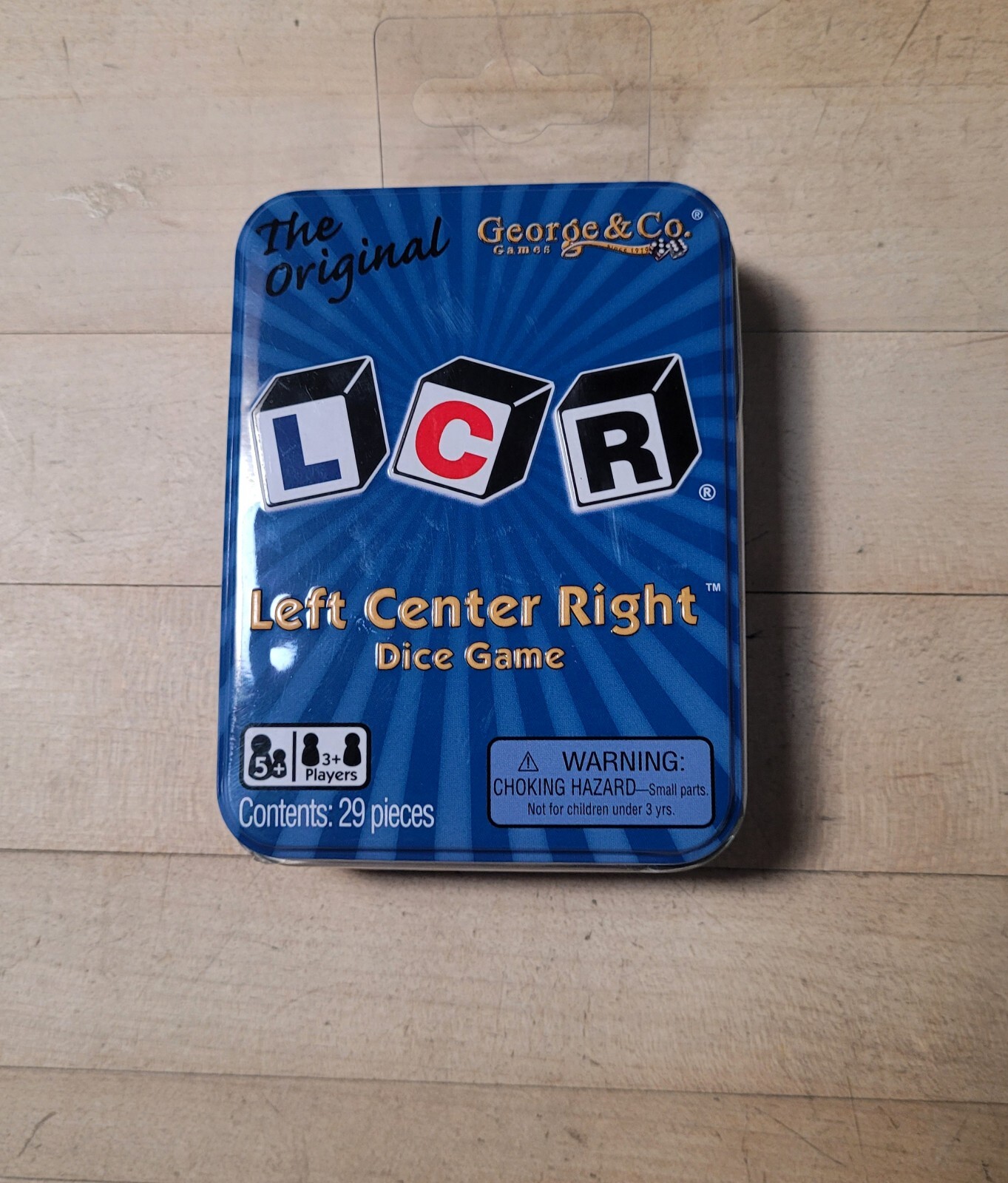 LCR® Left Center Right™ Dice Game – Blue Tin-NEW