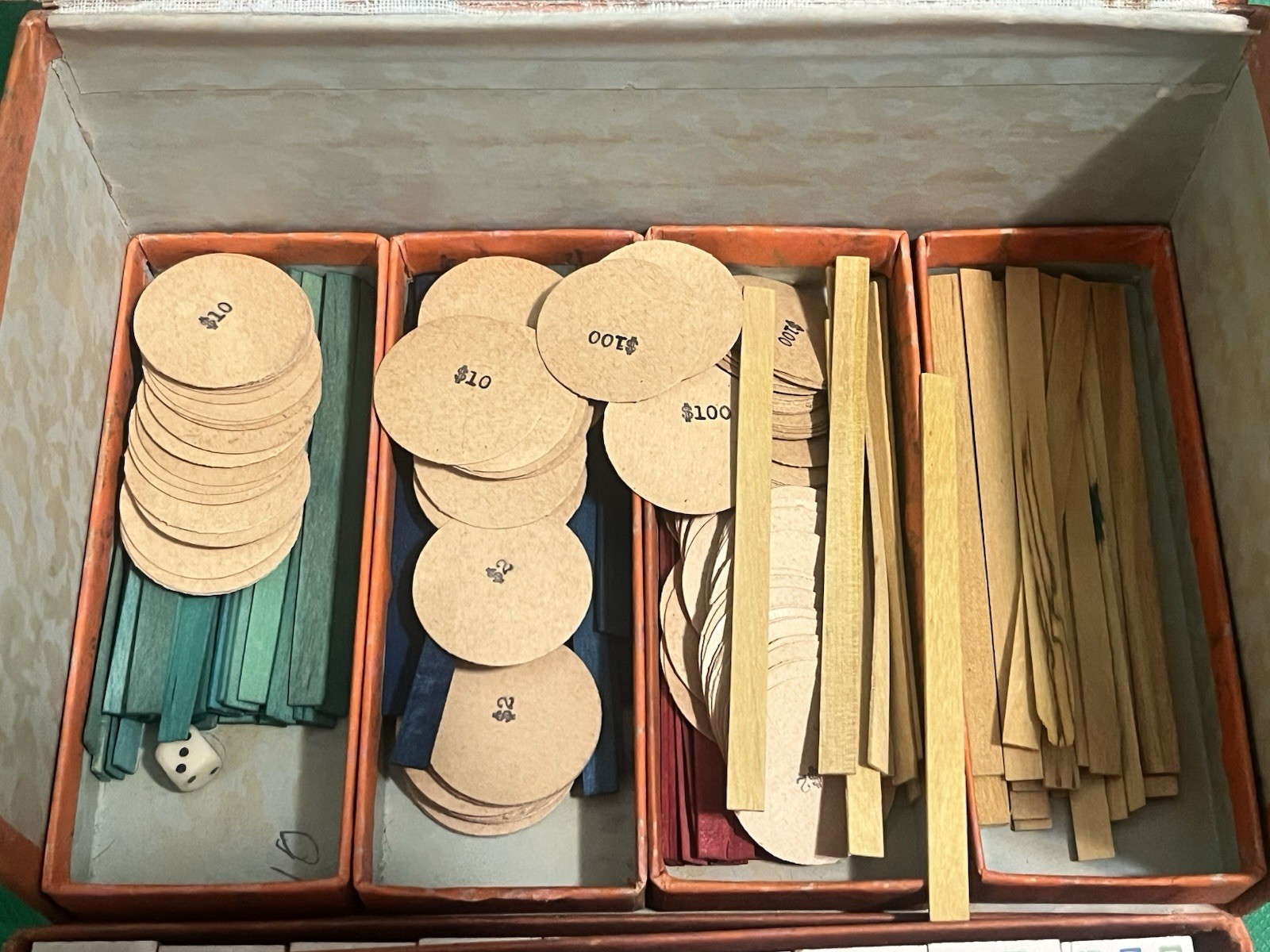 Antique Mah Chang (sparrow) Set Original Box Milton Bradley Co