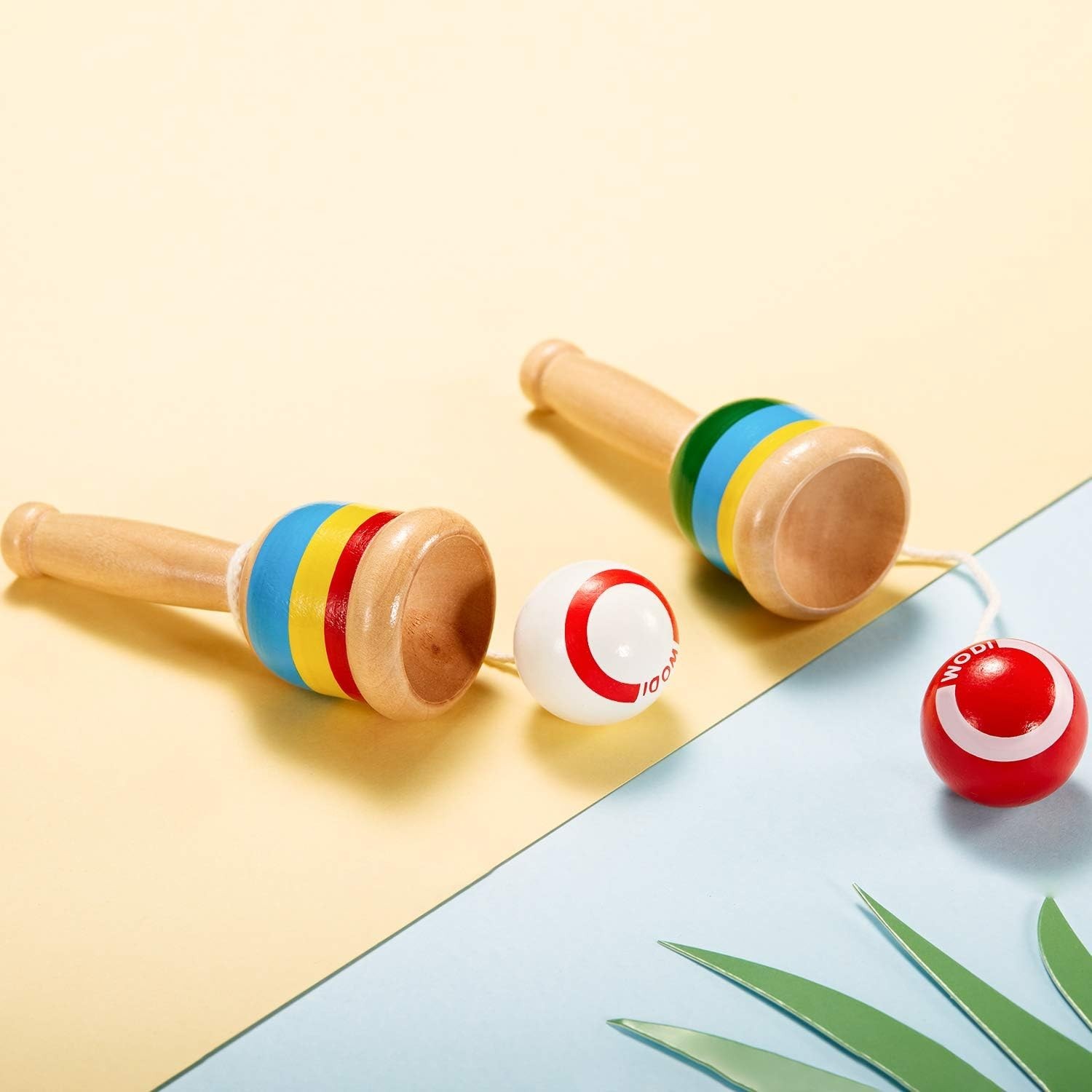 2-Piece Mini Wooden Jacks Game – Fun Hand-Eye Coordination Tool for Youth