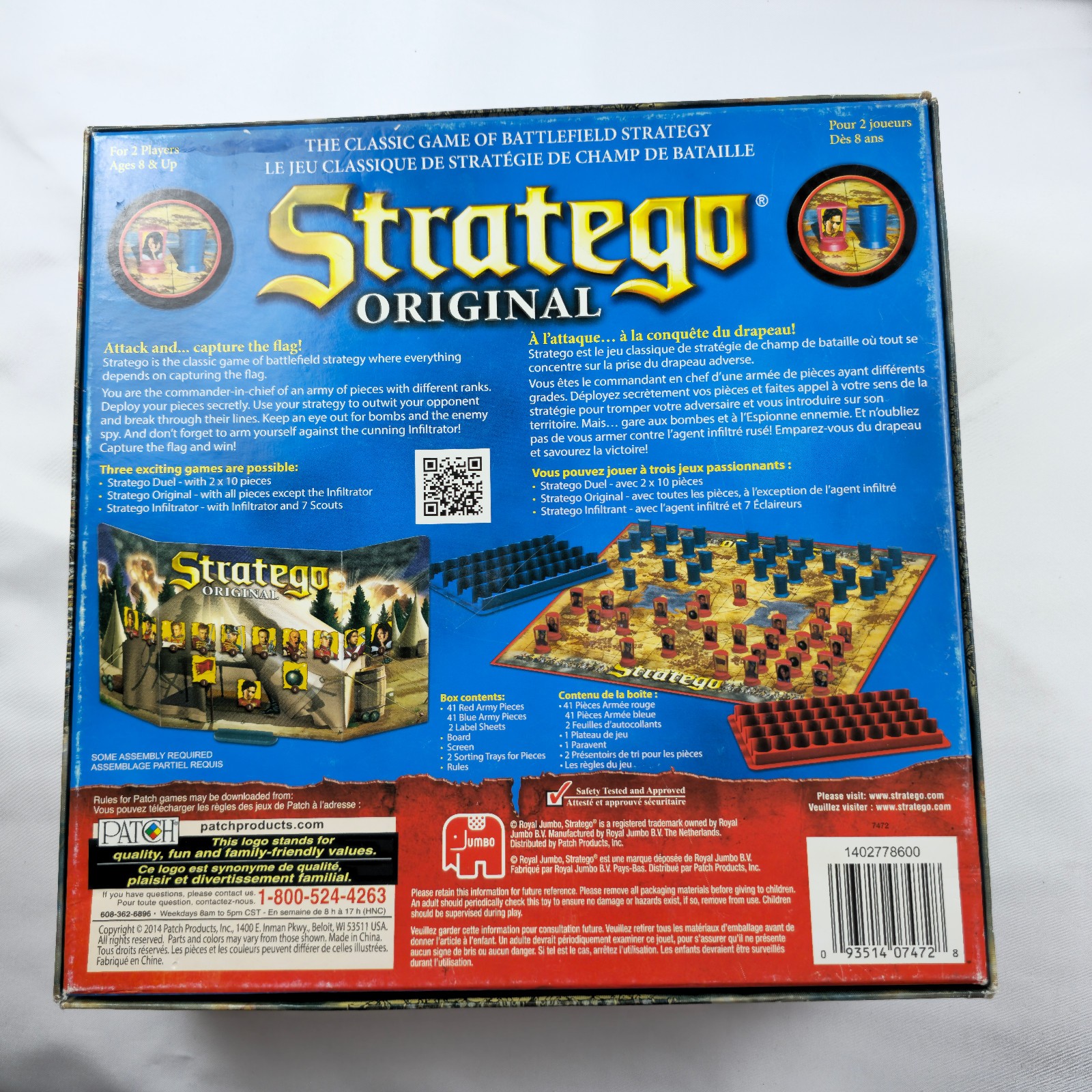 Stratego Original Classic Game of Battlefield Strategy Patch Products Complete