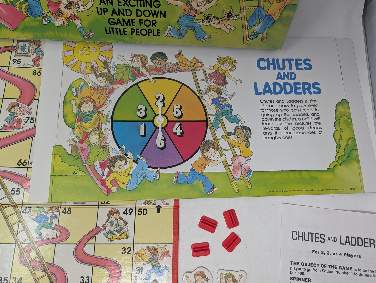 Vintage 1979 Milton Bradley Chutes and Ladders Board Game Complete Ages 4-7