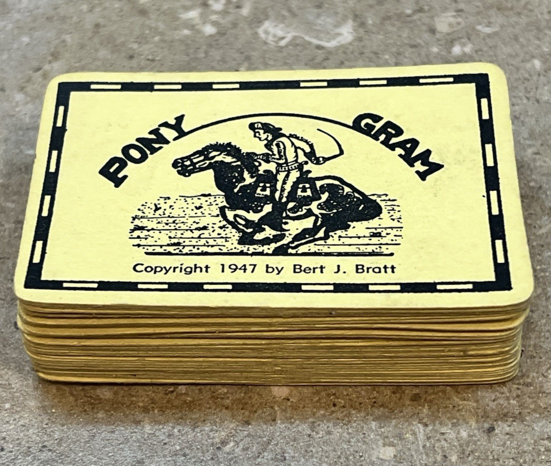 PLAYING CARDS ONLY 1947 The Game of Pony Express Board Game Polygon
