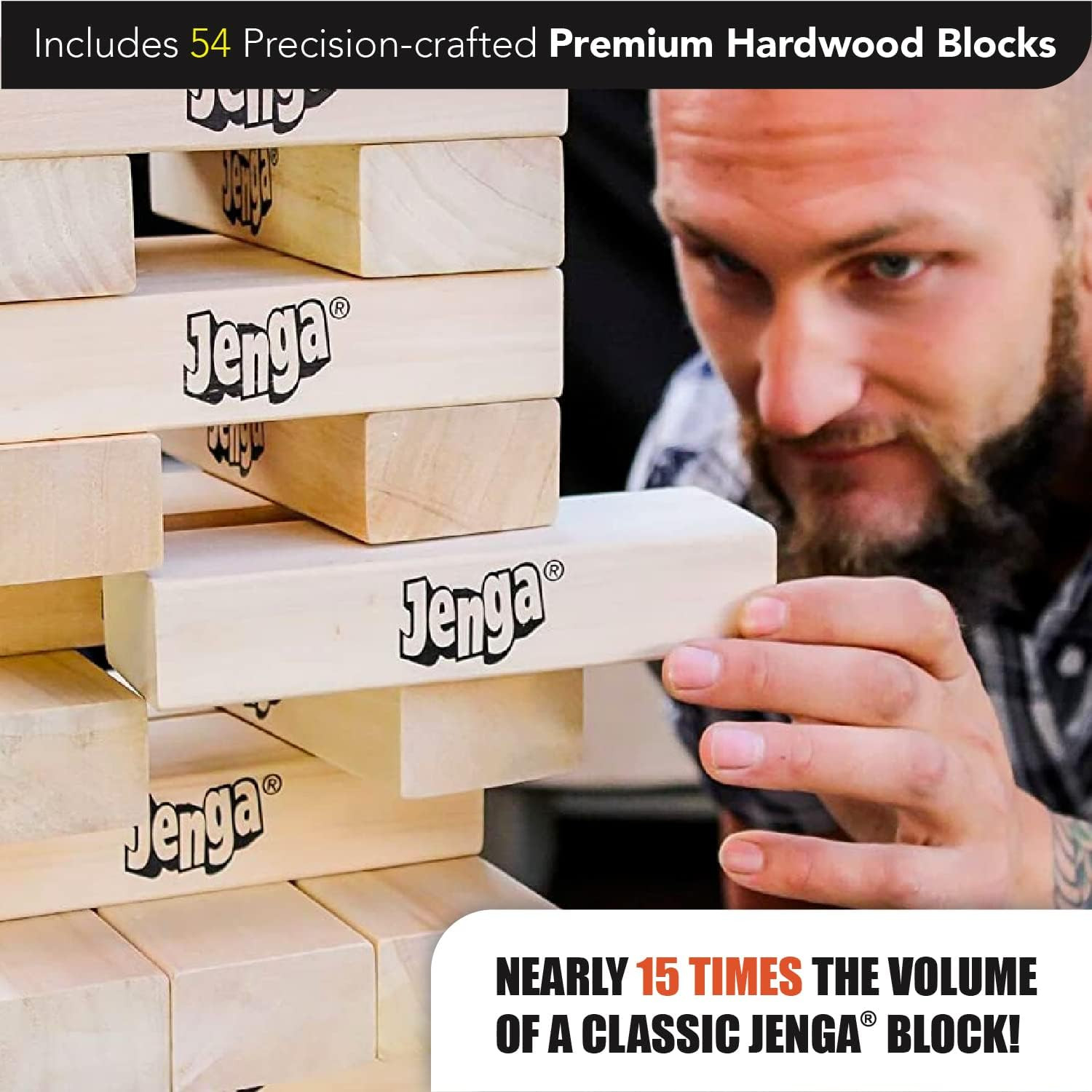 Giant – Hardwood Blocks – Stacks to over 5 Feet – Officially Licensed – JS7