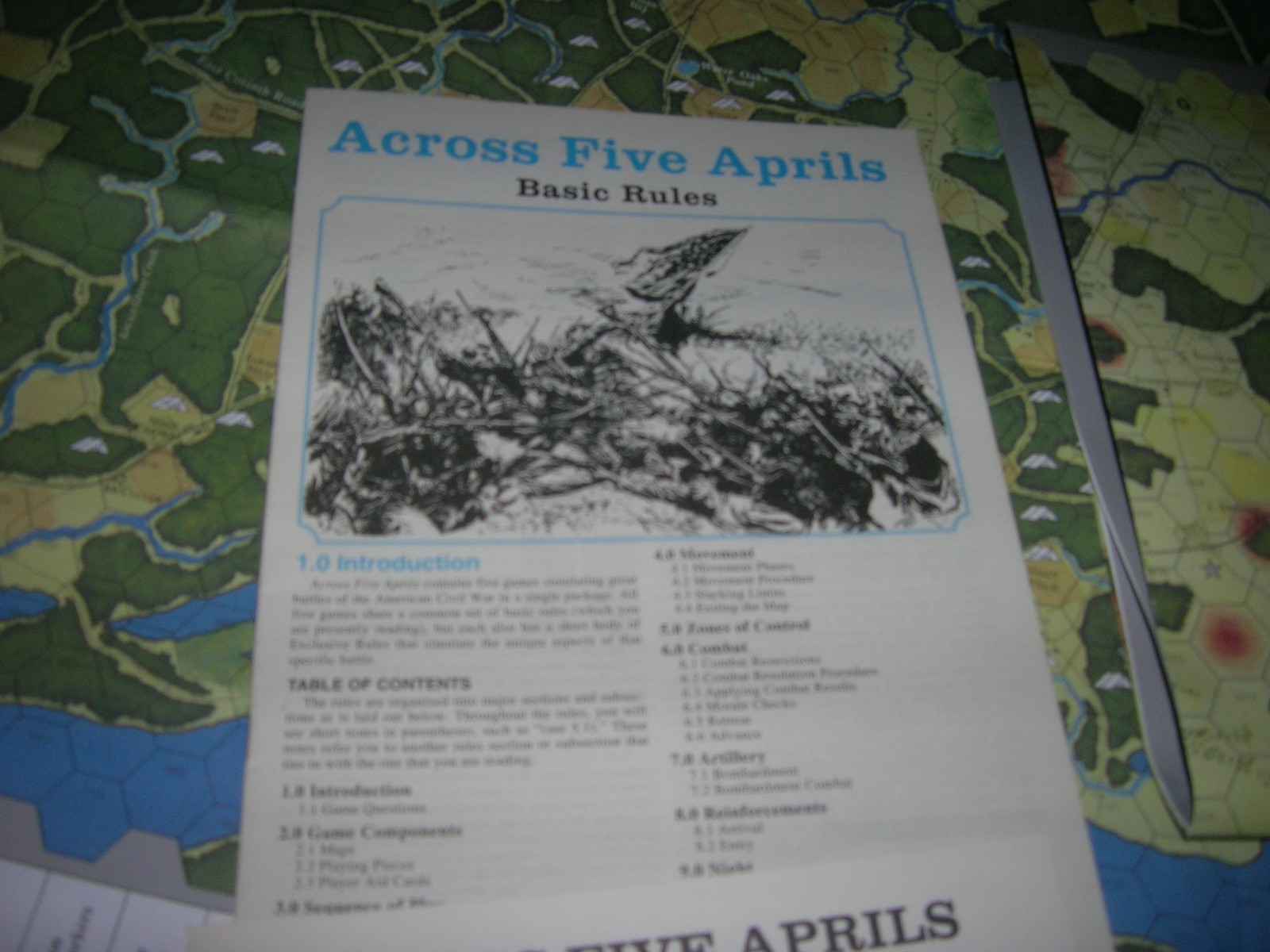 Victory Wargame Across 5 Aprils Bagged Complete ACW 1992