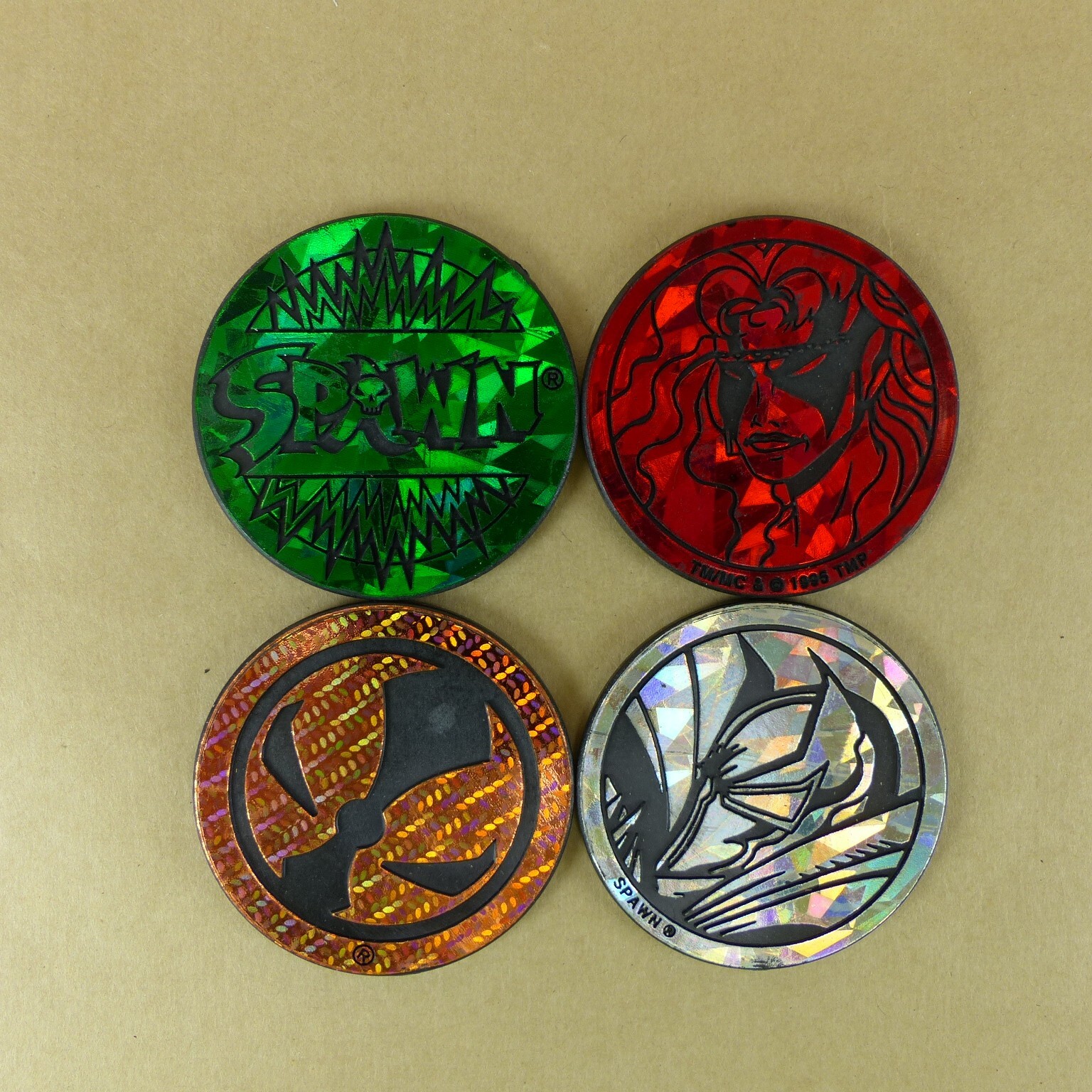 Lot of 4 SPAWN Kini Slammers Authentic The World POG Federation Todd McFarlane