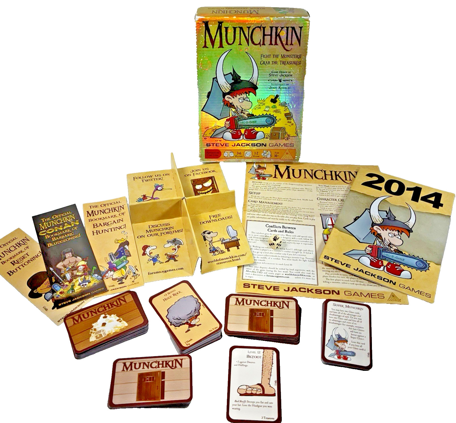 Munchkin 2014 Steve Jackson Games First Edition Holo Box Complete