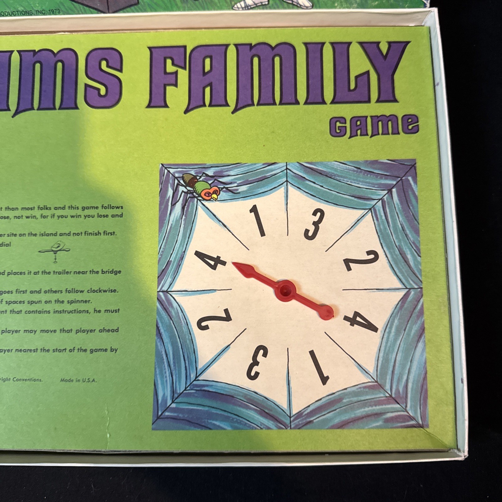 Vintage 1974 Milton Bradley The Addams Family Board Game In Original Box
