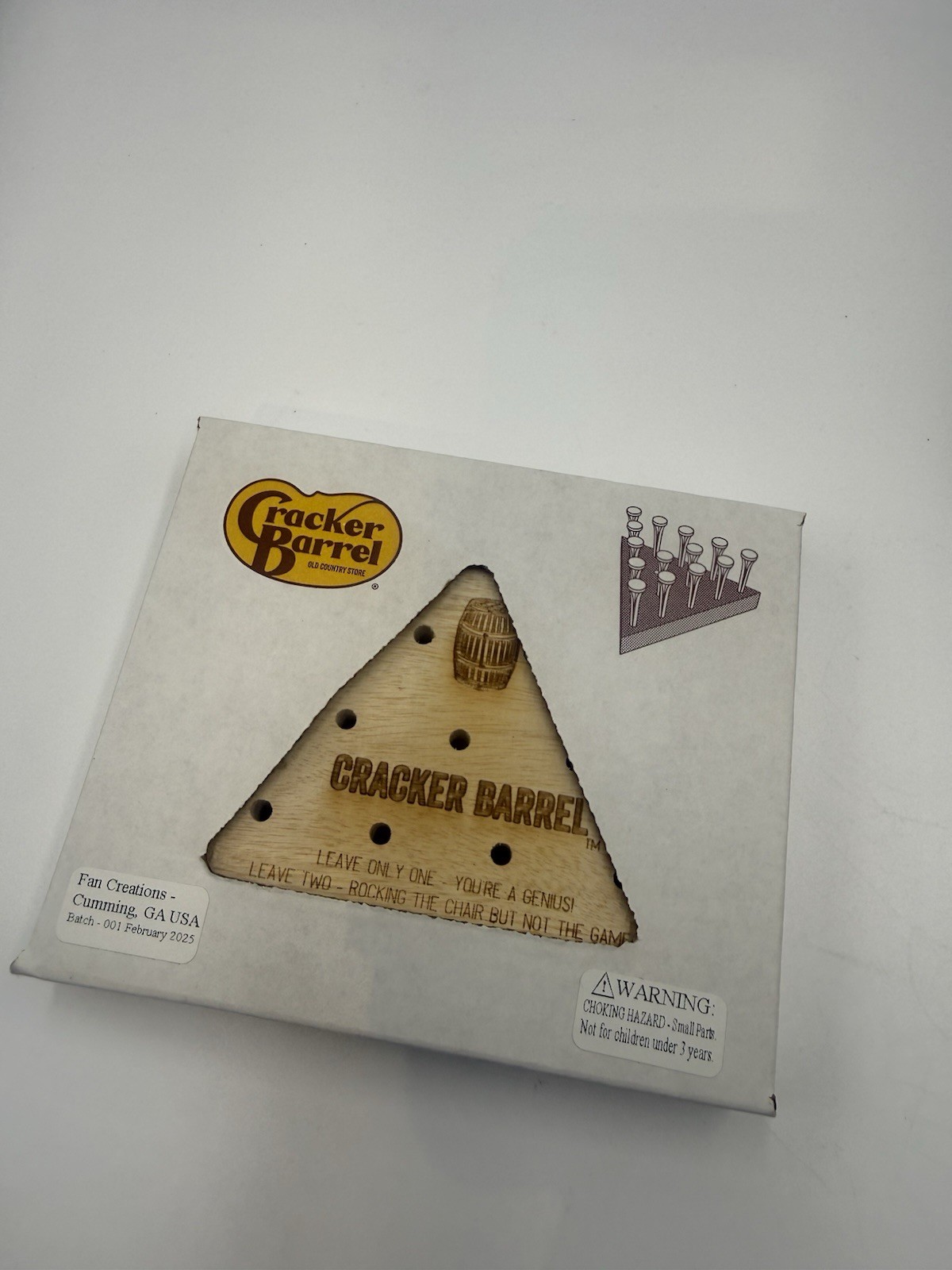 Cracker Barrel Peg Game DEFUNCT CHANGED LOGO RARE 2025 New