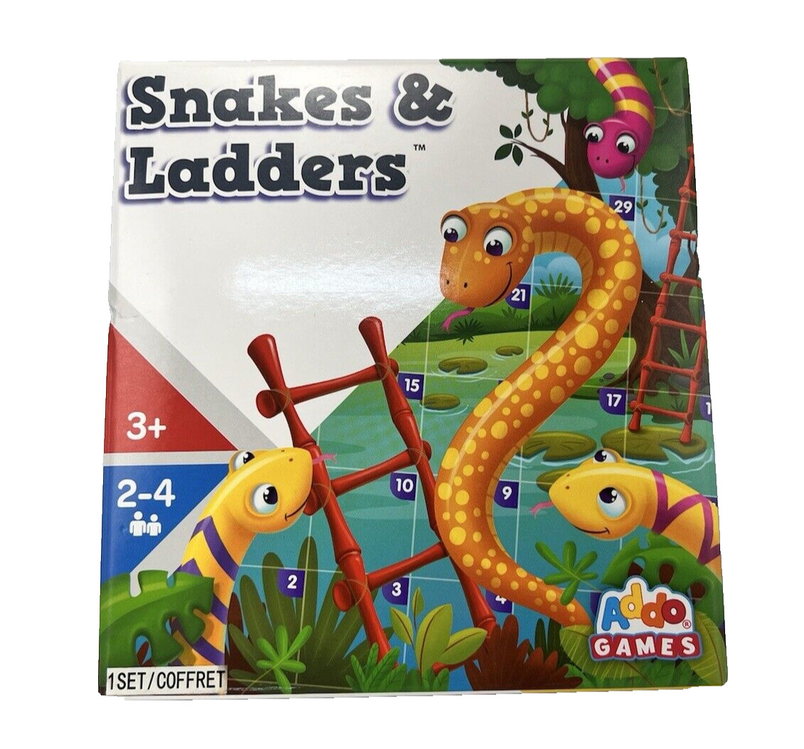 NEW Snakes & Ladders Game, for Kids Ages 3 and up Travel Size Addo games
