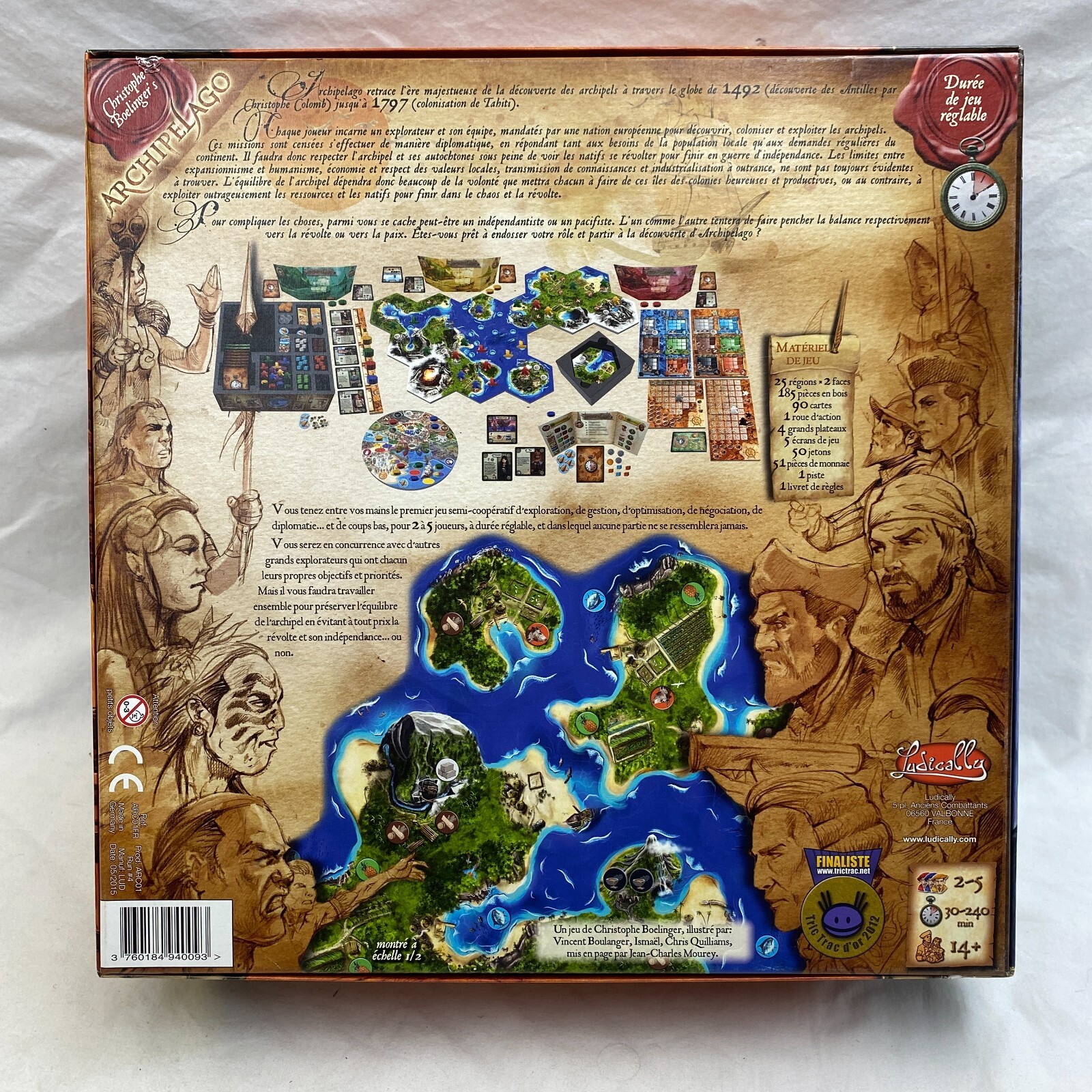 Archipelago Board Game + War & Peace Expansion Ludically 2012 (FRENCH) EX/EX