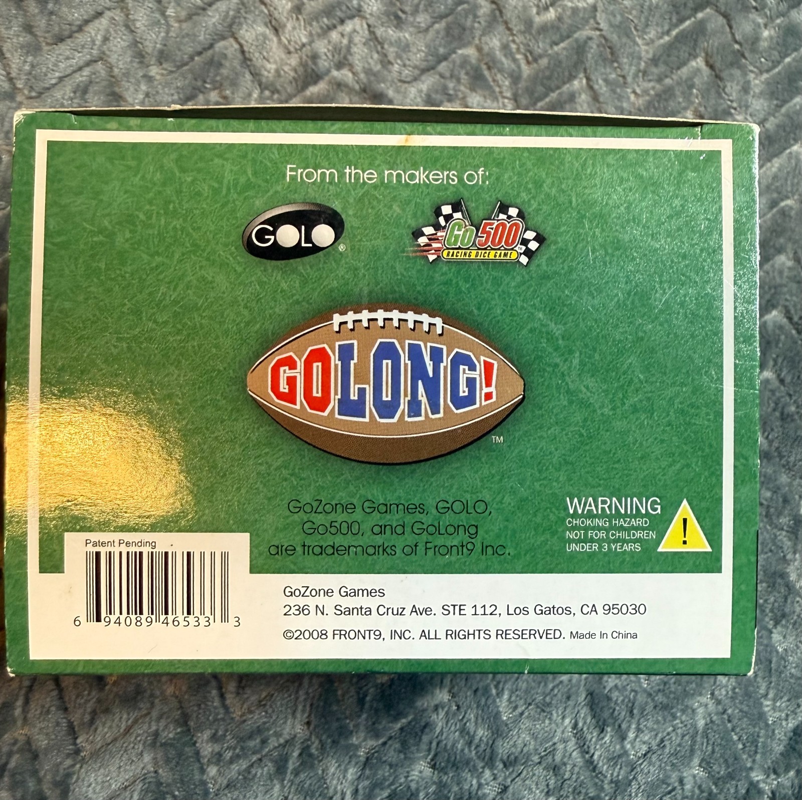 GoLong! Football Dice Game Travel Edition GoZone Games Complete