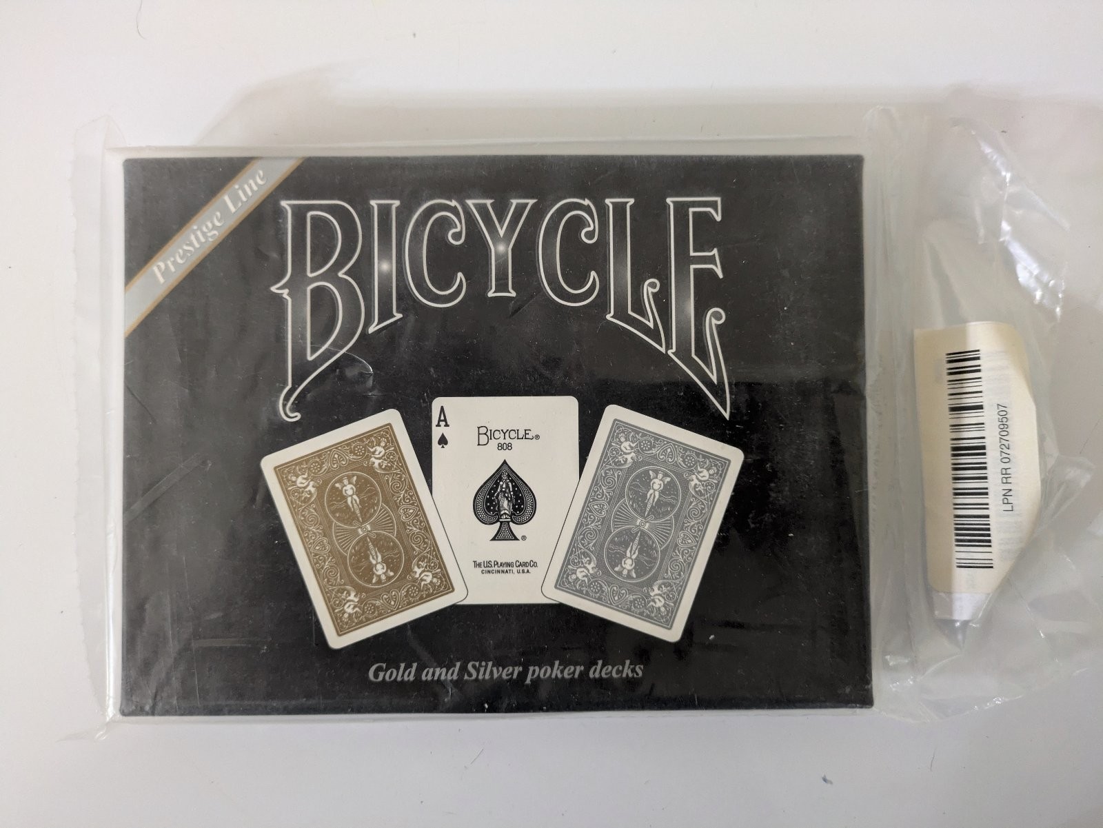 Bicycle Prestige Line Gold and Silver Poker Decks 2-Pack Playing Cards Sealed