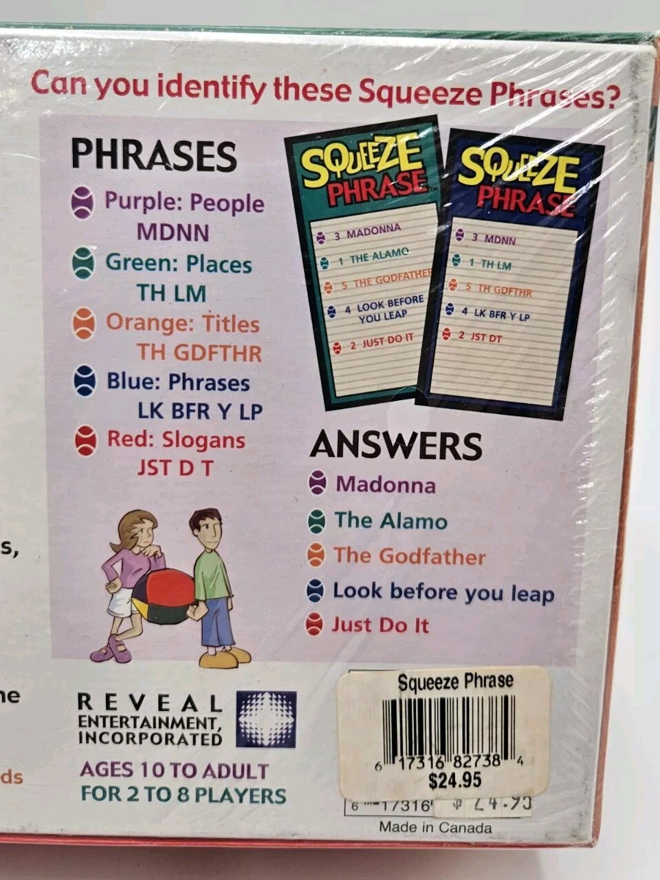 Brand New Factory Sealed SQUEEZE PHRASE The Fast-Paced Game of Word Recognition