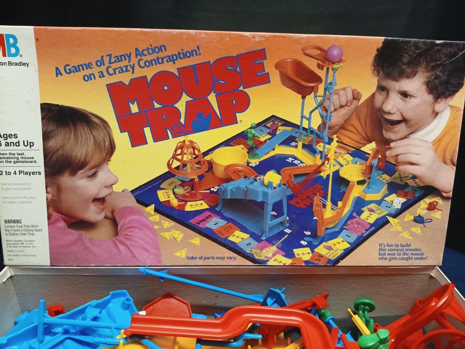 VINTAGE 💯 % Mouse Trap COMPLETE Milton Bradley 1986 Classic Board Game Family