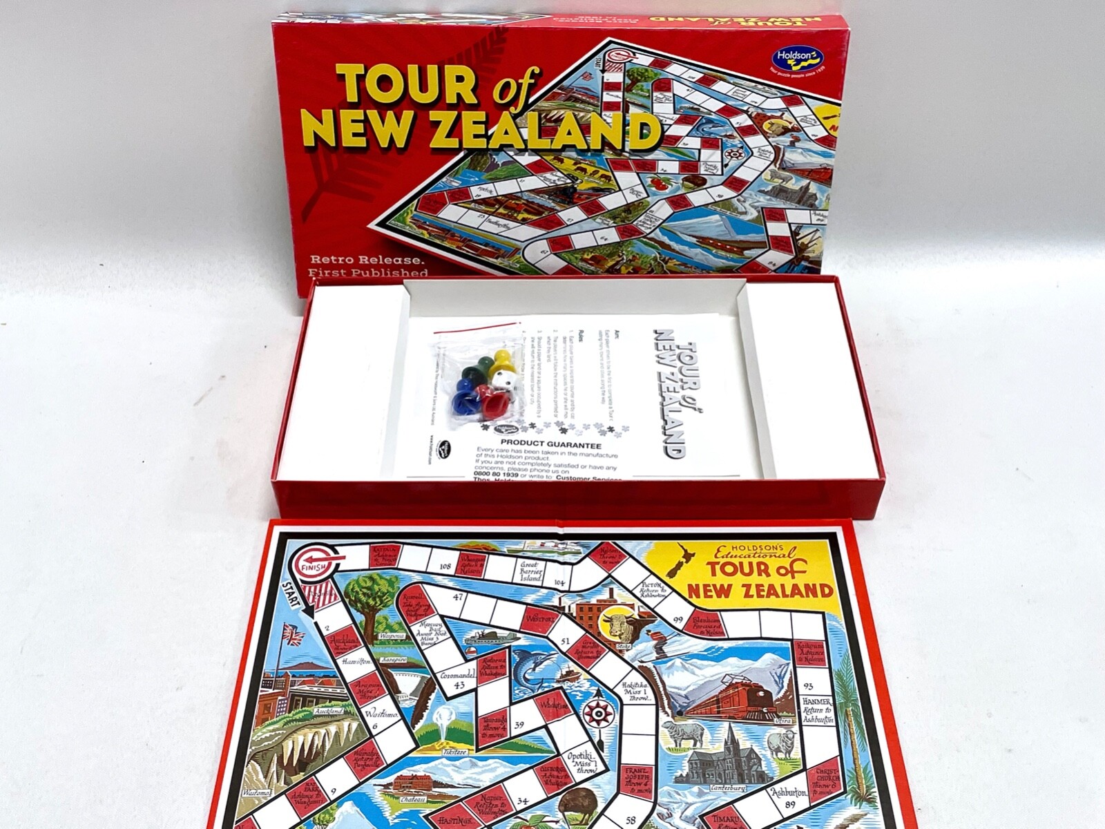 Tour of New Zealand Board Game – Excellent Condition – Holdson – Made in NZ