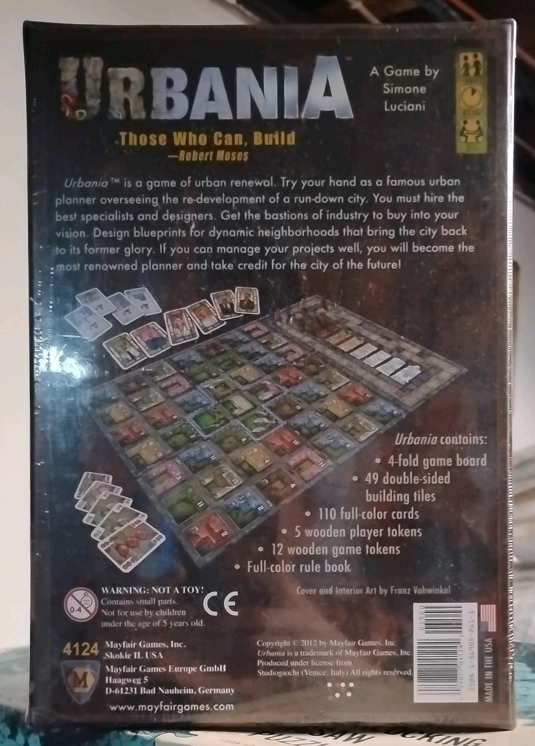 Urbania Board Game by Simone Lucian Mayfair Games 2012 ~ Factory Sealed NEW