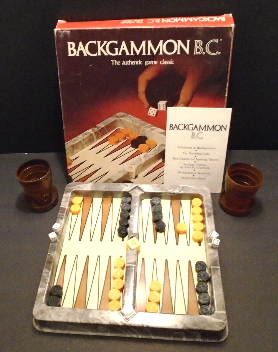 Vintage Reiss Backgammon B.C. Game 1973 Complete