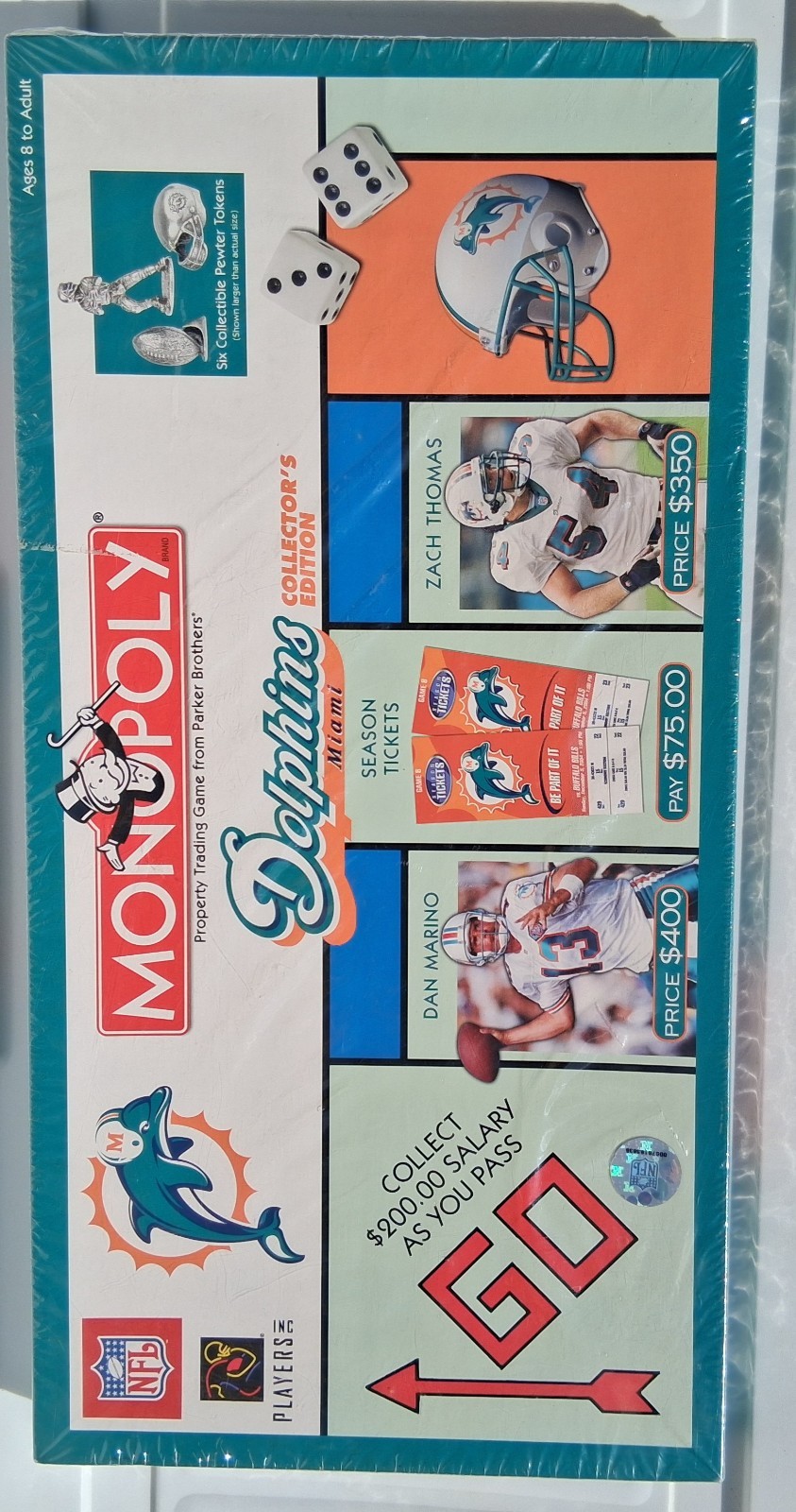 Miami Dolphins NFL Collector’s Edition Monopoly Board Game Brand New Sealed