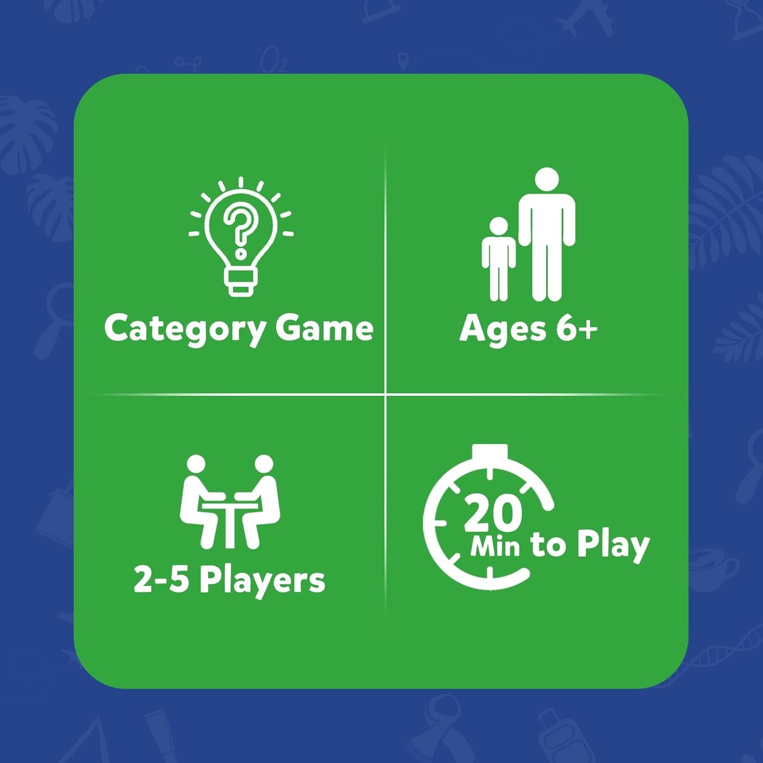 Board Game Fast-Paced Educational Family Party Game Card Dice Set Ages 6 and Up