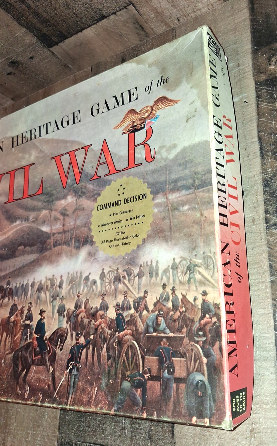 Vintage Milton Bradley American Heritage Game Civil War 1961 Complete Read