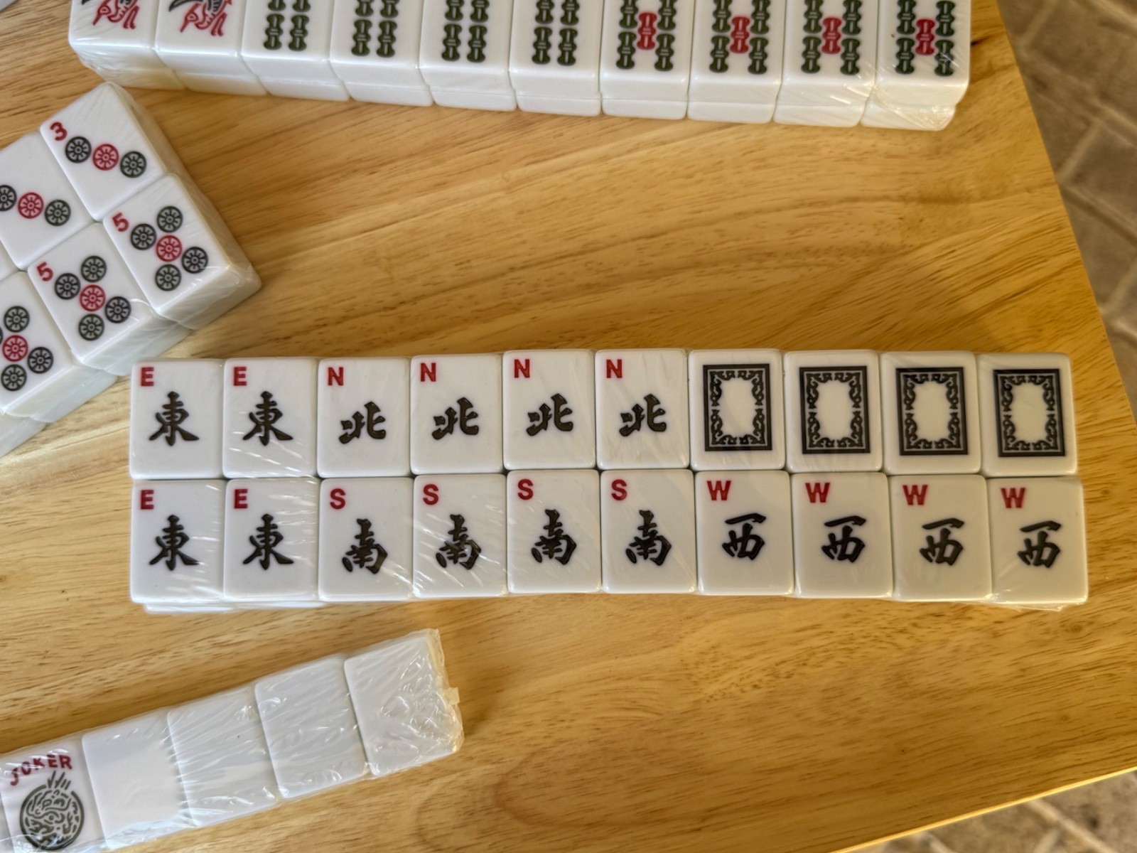 1.2” Traditional American Mahjong Tiles – 166 Tiles Total – WHITE