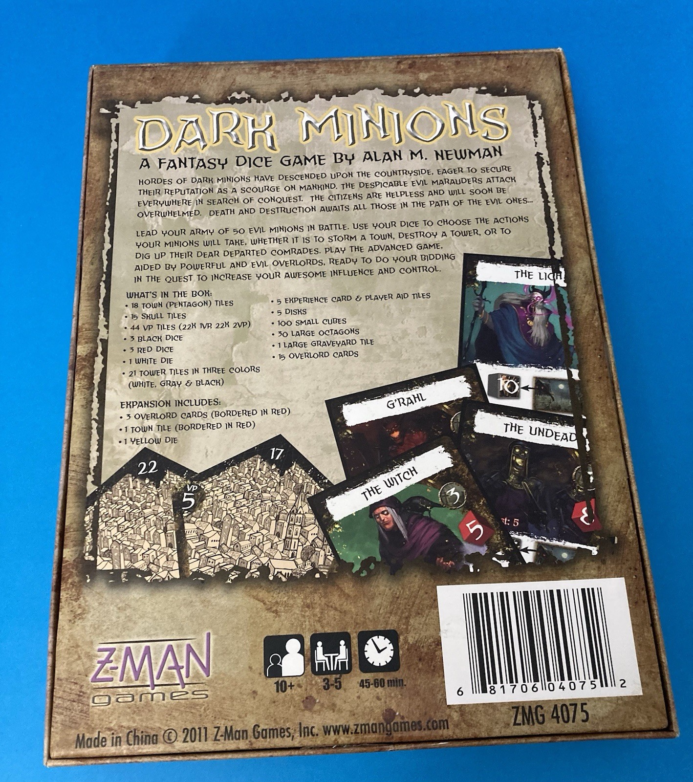Dark Minions Fantasy Dice Game 3-5 Players Ages 10+ 45-60 Minutes