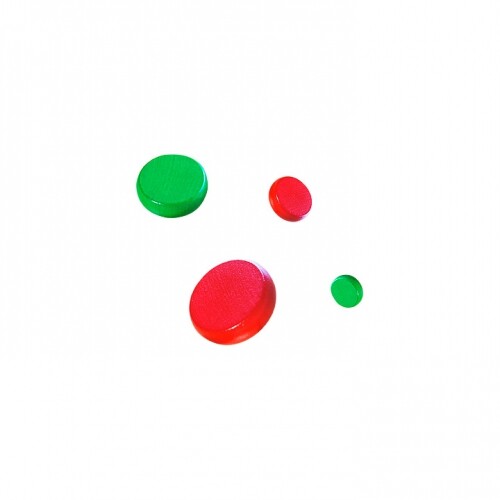 Crokinole 78 – Red and Green Game Pieces – 12 Each