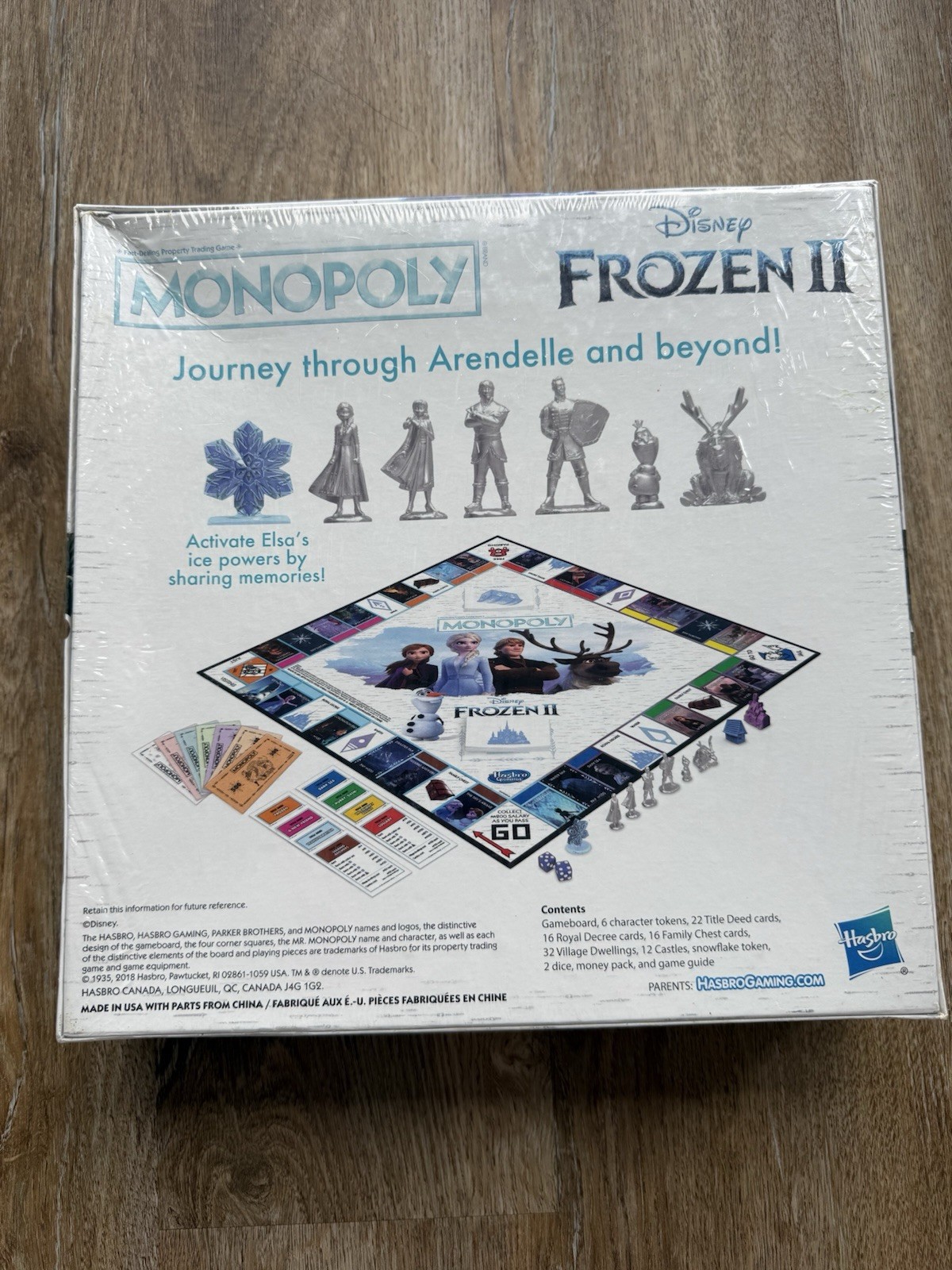 2018 HASBRO DISNEY’s FROZEN II MONOPOLY GAME NIB SEALED! Back Of Box Dented