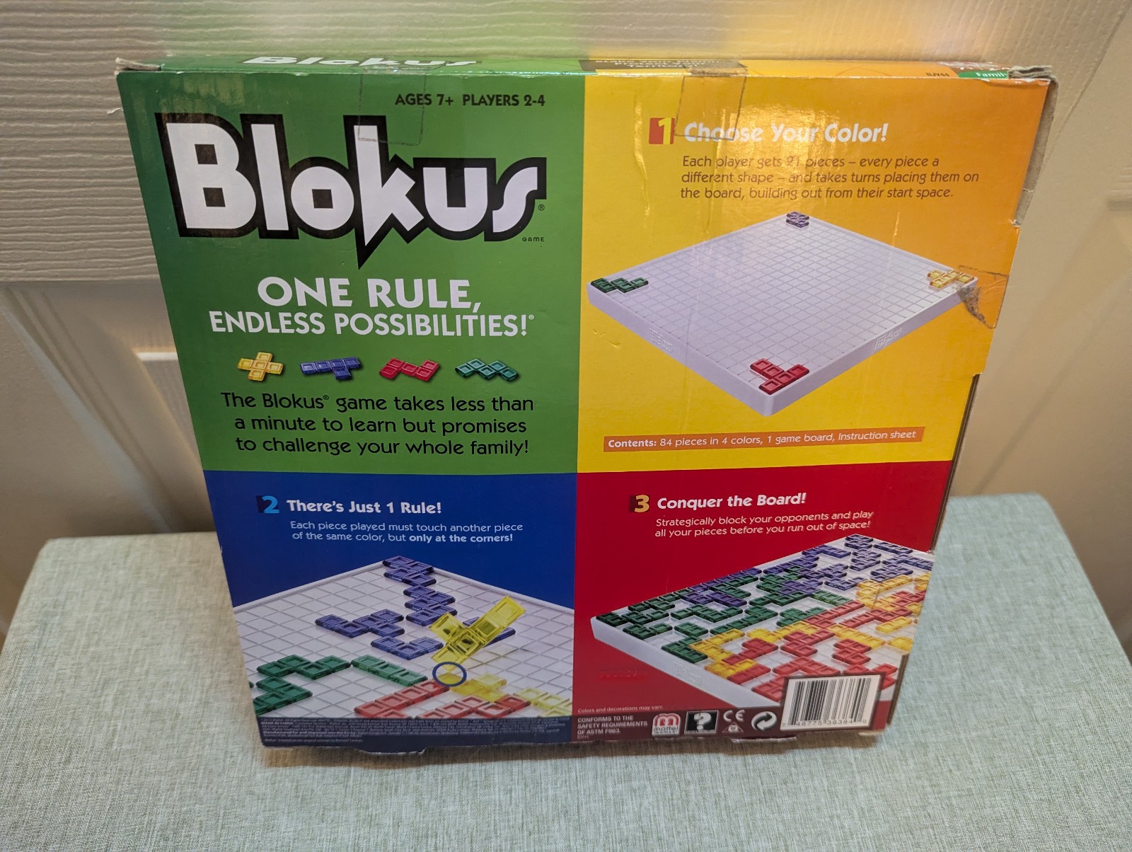 Mattel 2013 BLOKUS Tile Strategy Board Game Complete 2 Replaced Pieces SEE PICS