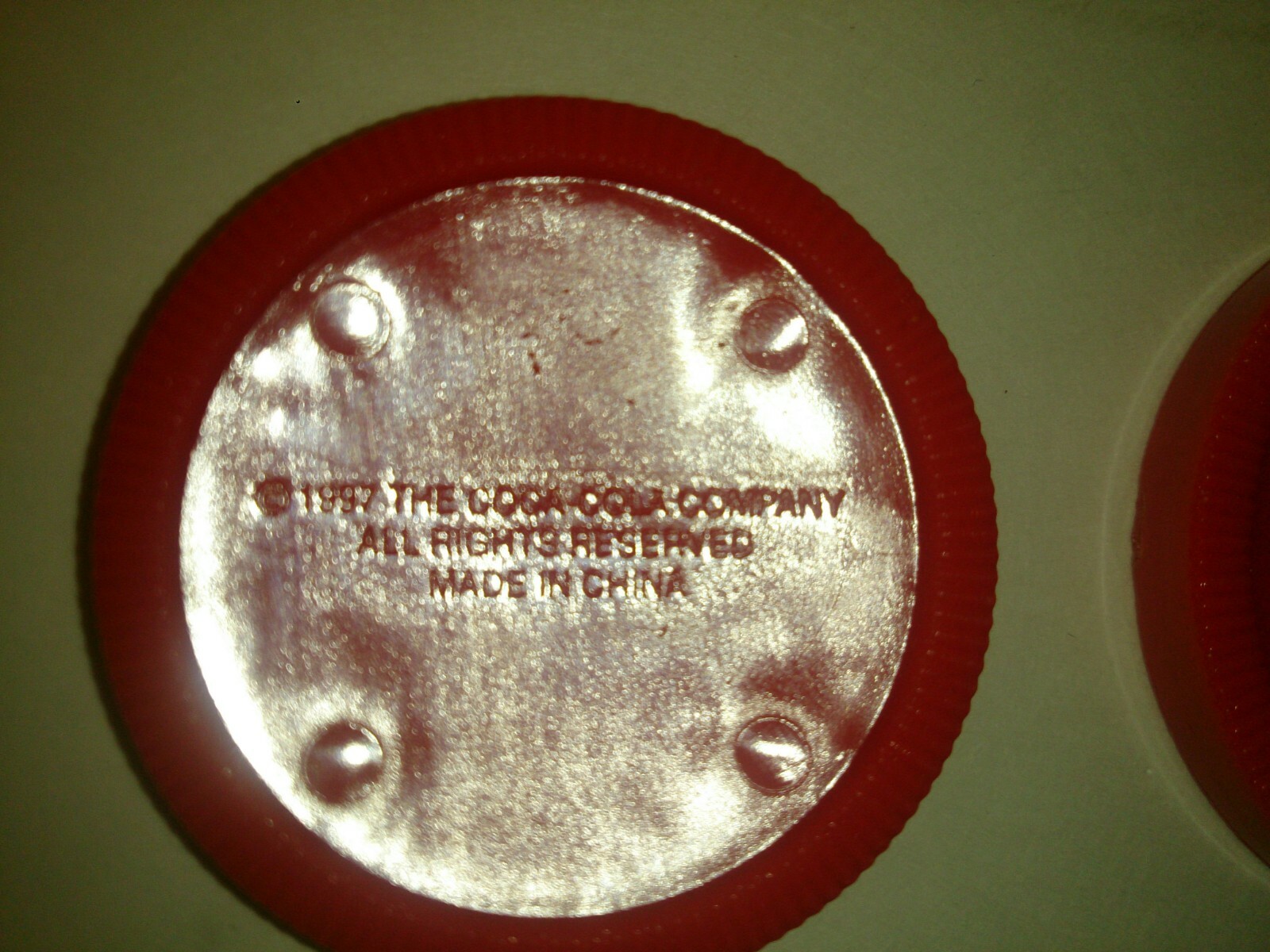 2 x Red Coca Cola Checkers Game Replacement Pieces Parts Checker
