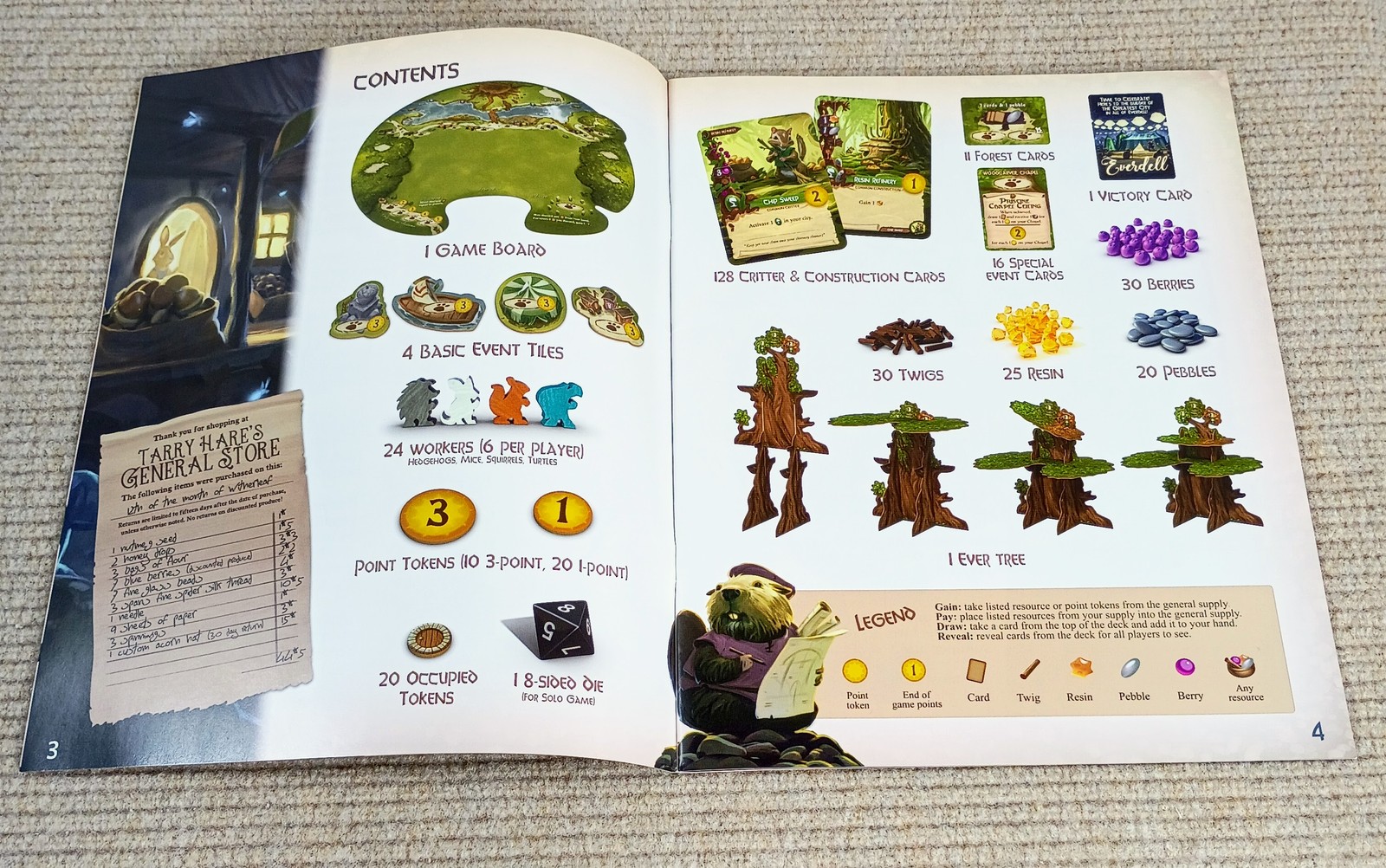 Everdell Board Game Strategy Worker Complete First Edition 2nd Print Starling