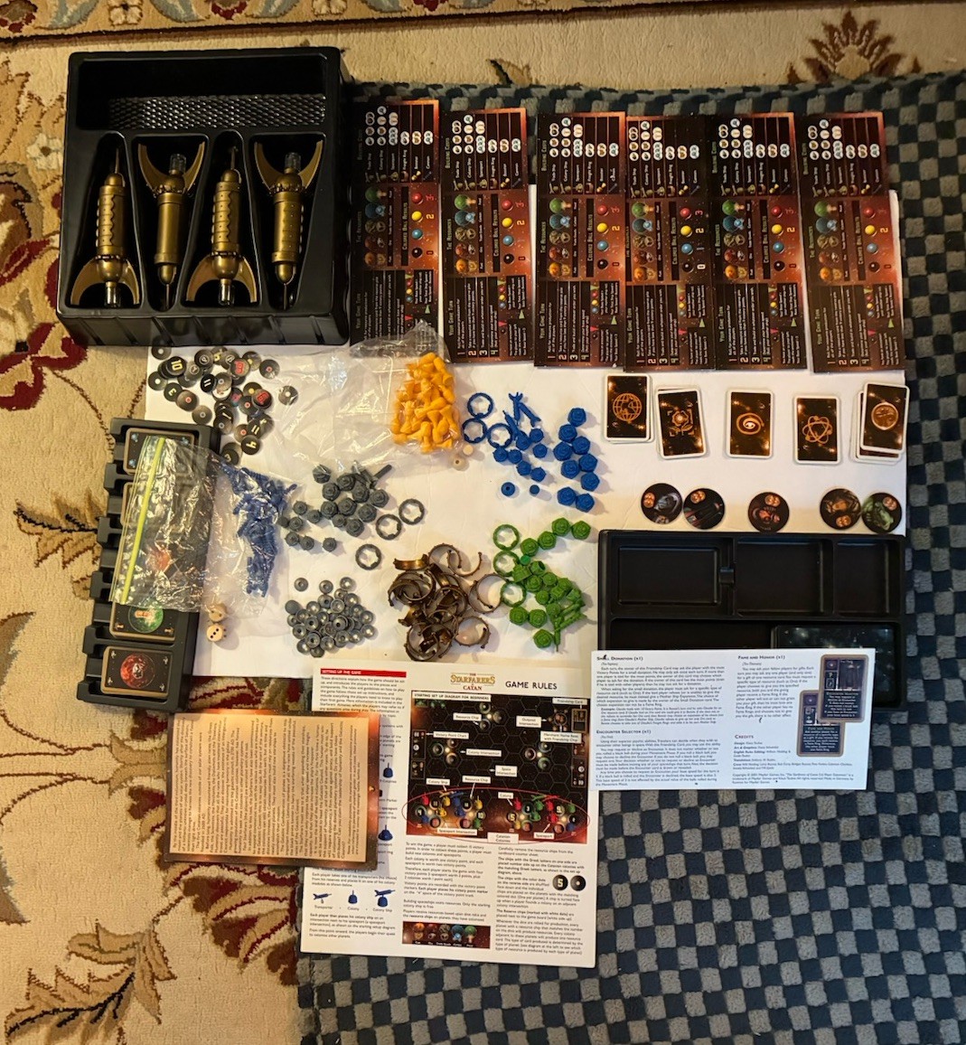 The Starfarers of Catan Board Game Mayfair Games Klaus Teuber (2000) Incomplete