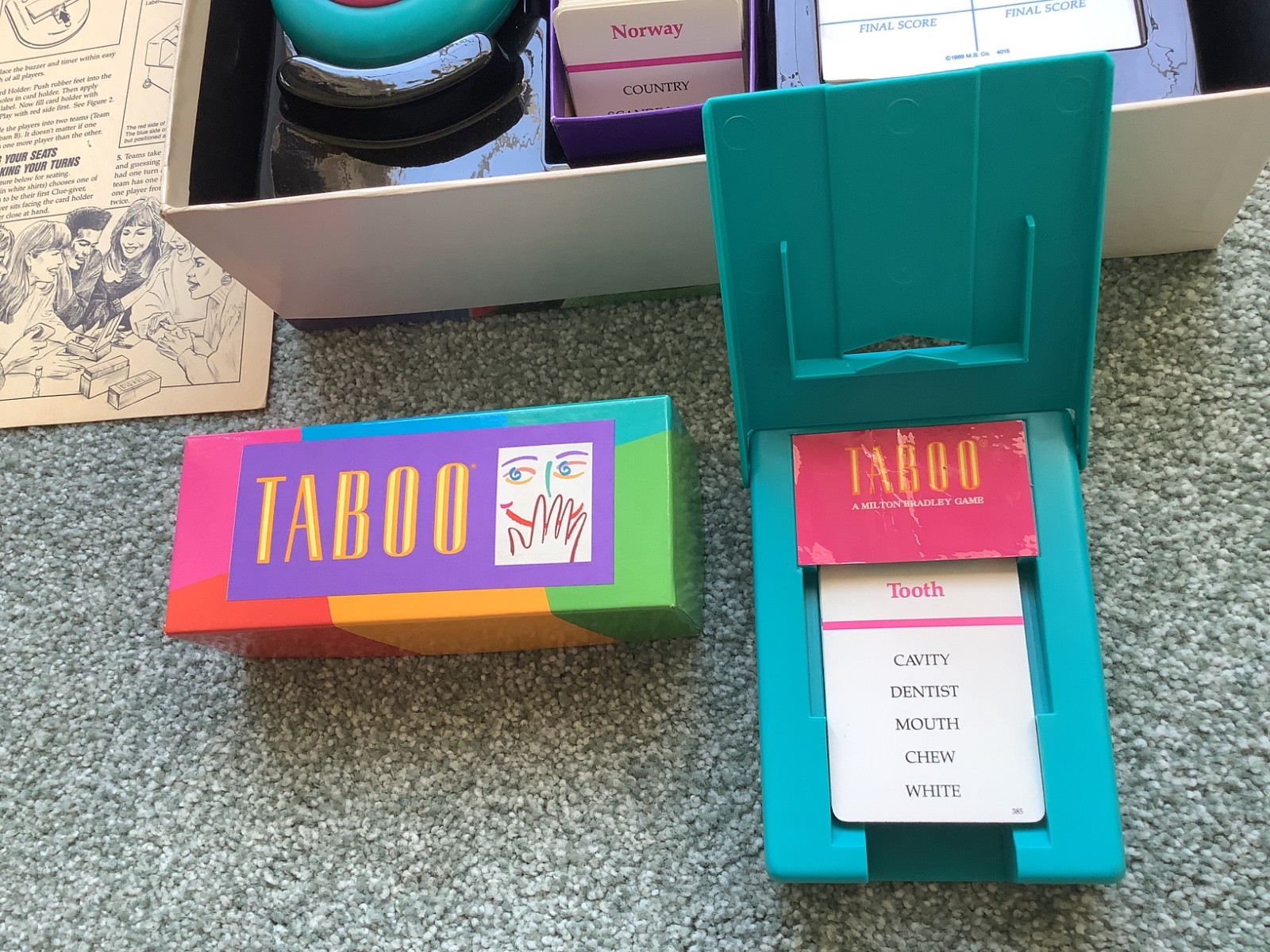 Vintage 1989 Taboo Board Game Complete Milton Bradley Party Game