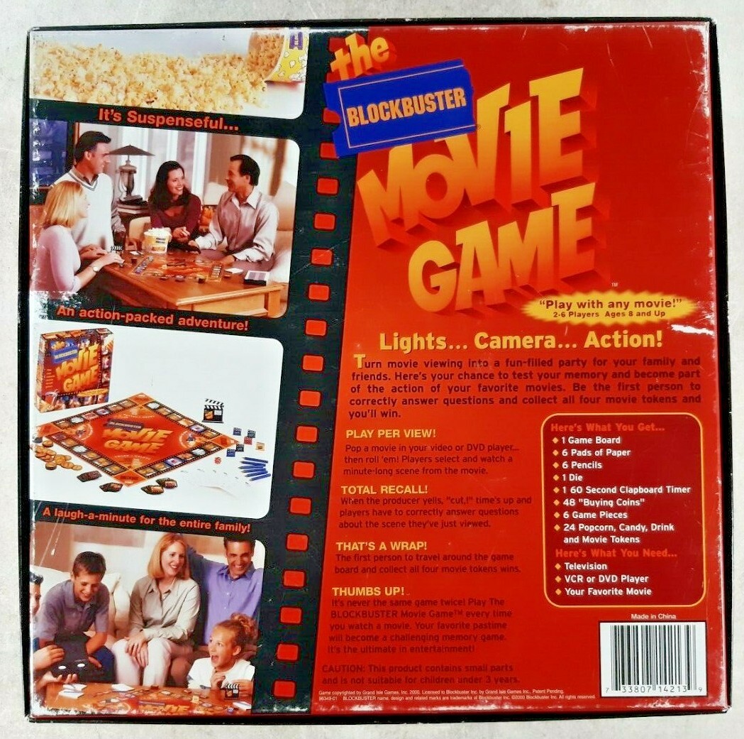 The Blockbuster Movie Game Popcorn Video Rental Fun