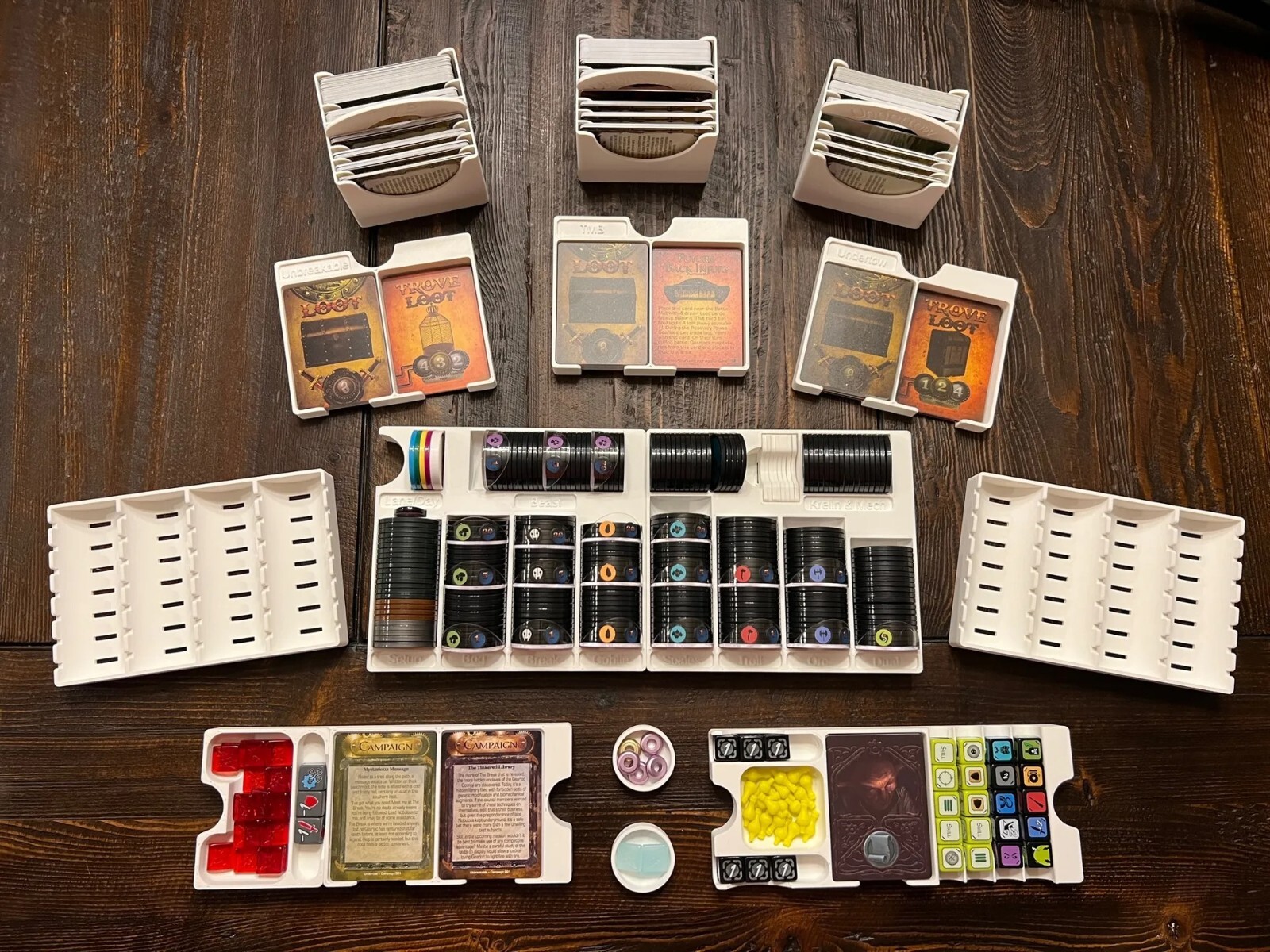 Too Many Bones Trove Chest Board Game Organizer and Insert (ALL INCLUSIVE!)